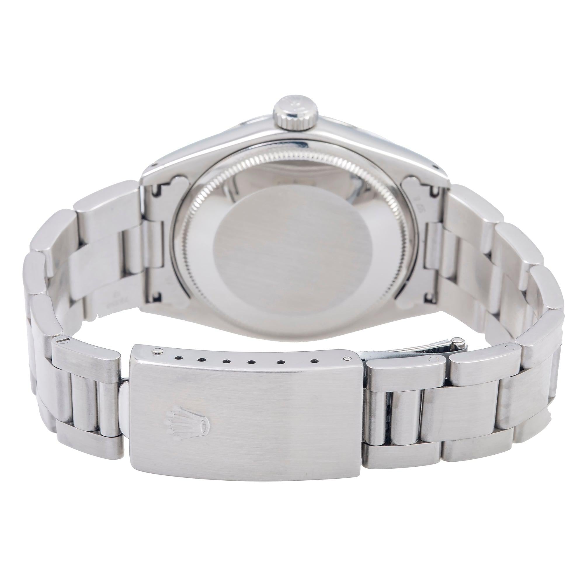 Rolex Oyster Perpetual Date 1500 35MM Silver Dial With Stainless Steel Oyster Bracelet