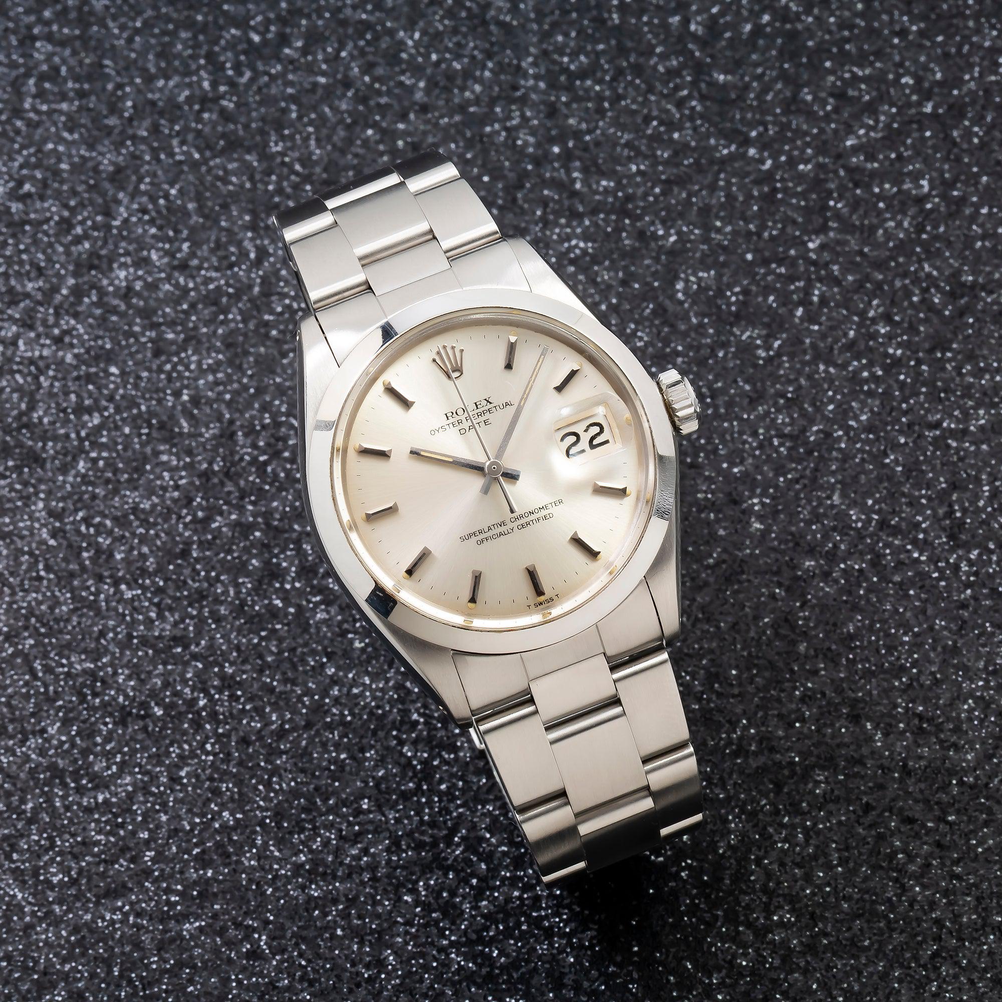 Rolex Oyster Perpetual Date 1500 35MM Silver Dial With Stainless Steel Oyster Bracelet