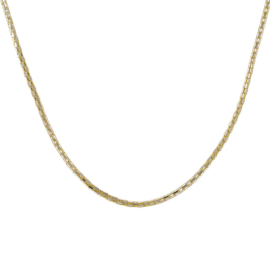 14K GOLD DIAMOND CUT 2MM BOX CHAIN