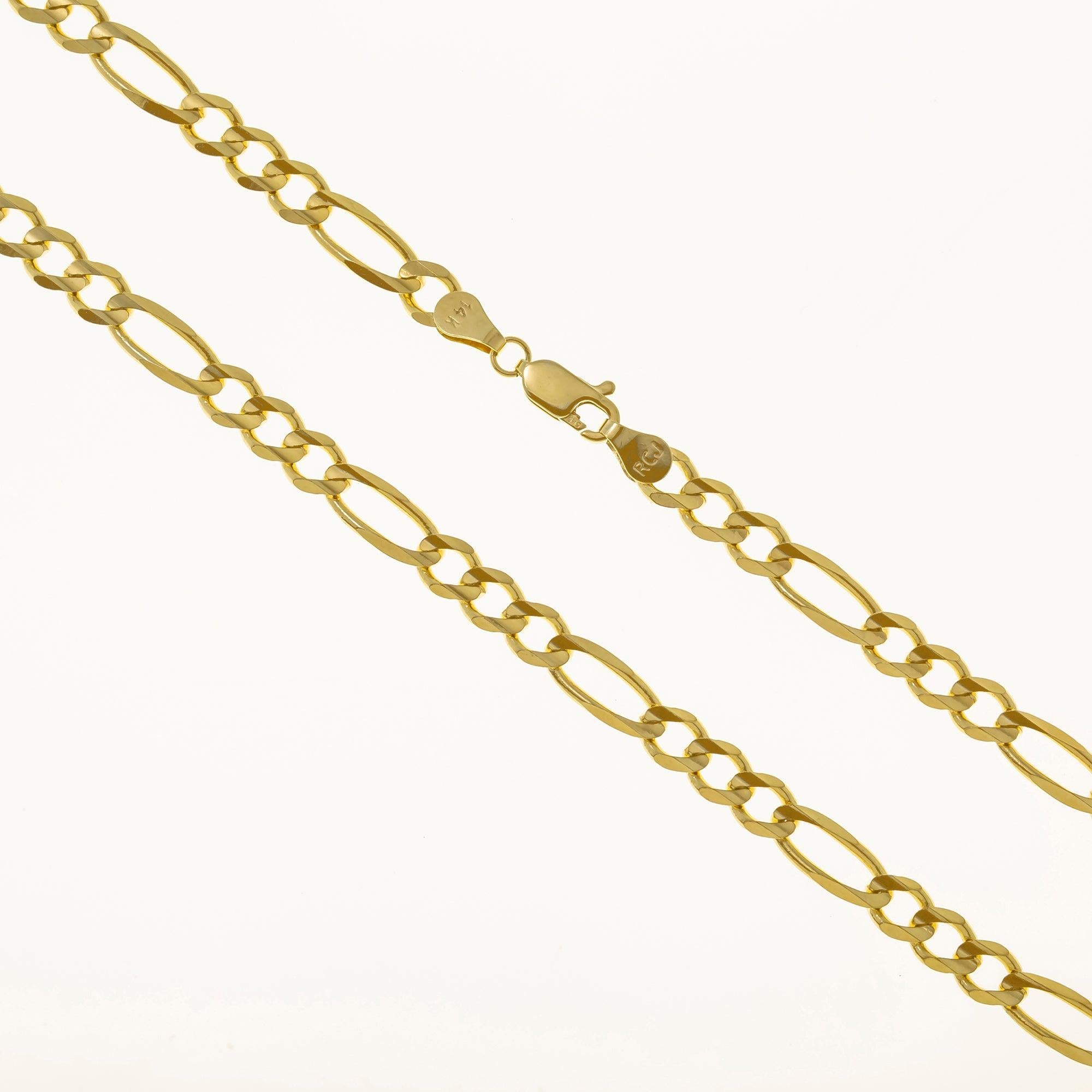 14K GOLD 4MM FIGARO CHAIN