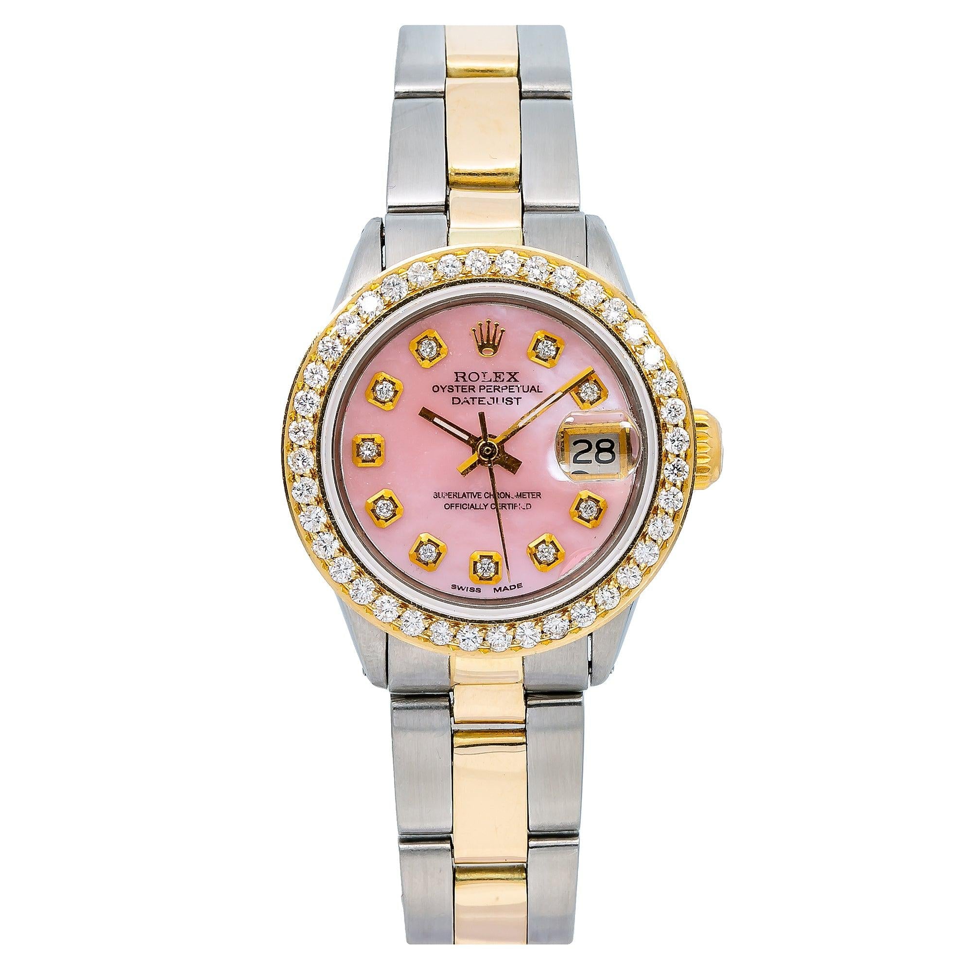 Rolex Oyster Perpetual Lady DateJust 26MM Pink Diamond Dial With Two Tone Oyster Bracelet