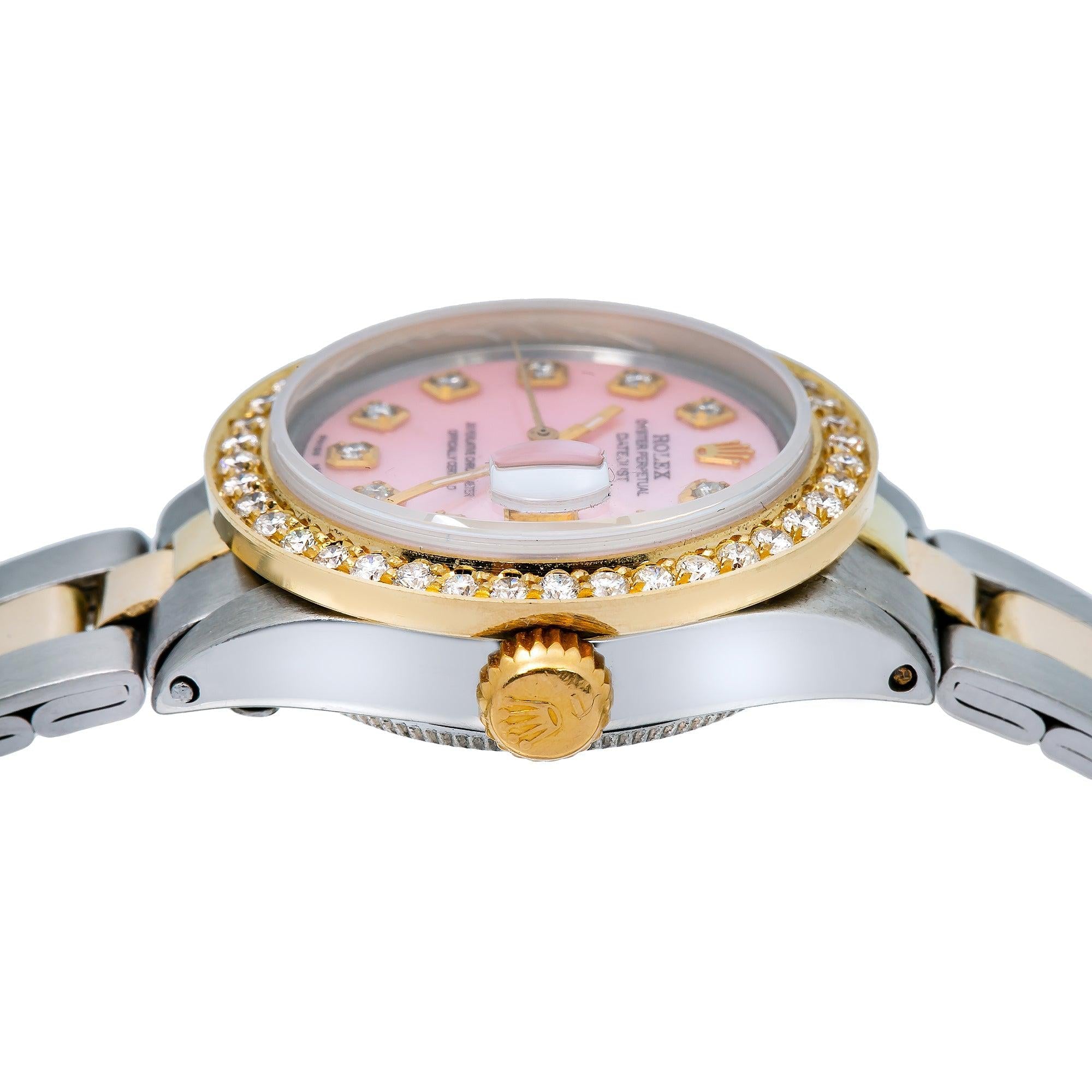 Rolex Oyster Perpetual Lady DateJust 26MM Pink Diamond Dial With Two Tone Oyster Bracelet