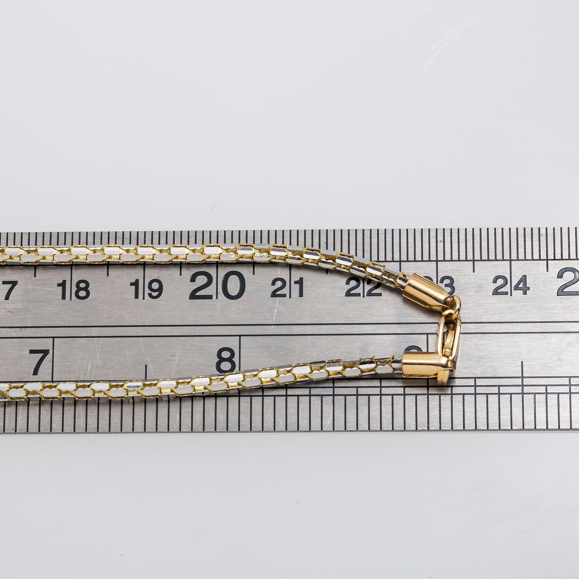 14K GOLD DIAMOND CUT 2MM BOX CHAIN