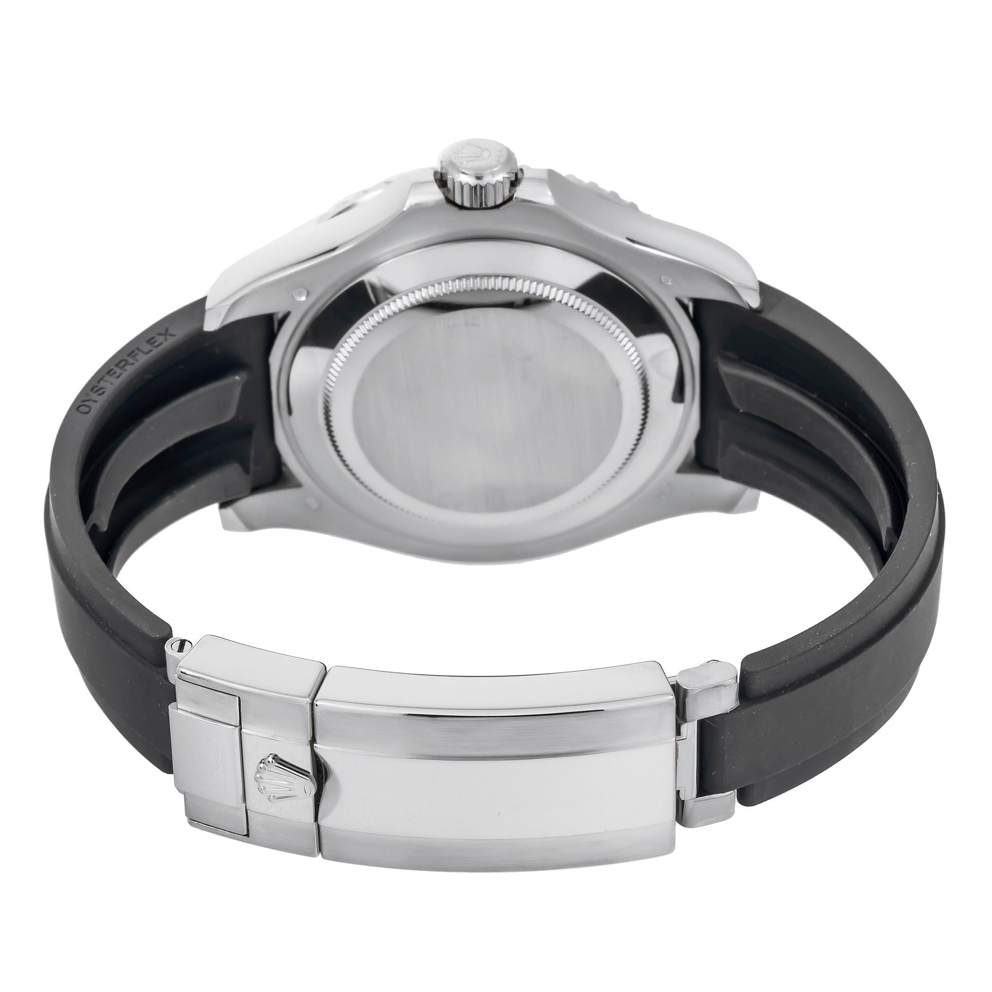 Rolex White Gold Yacht-Master 226659 42MM Black Dial With Black Oysterflex Strap