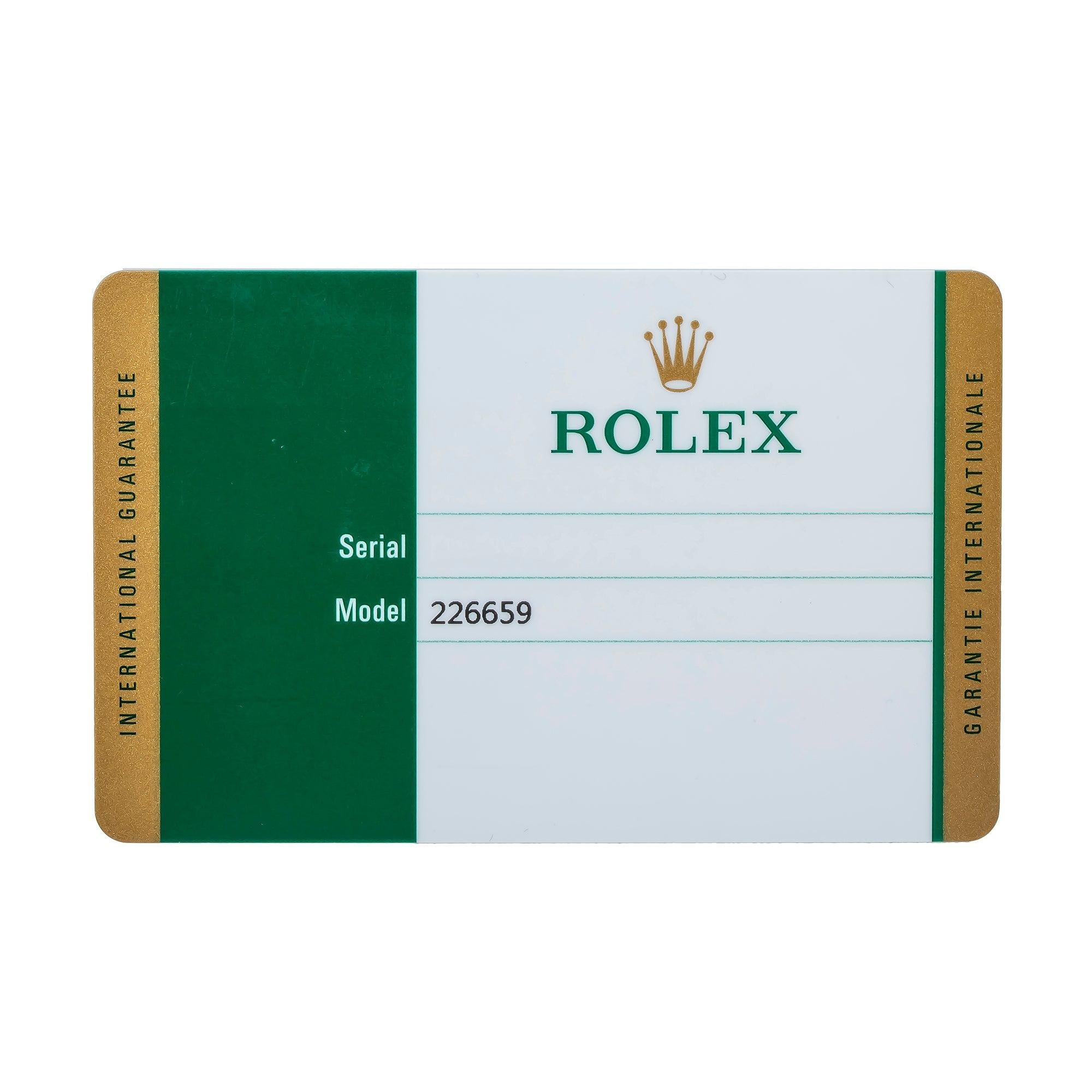 Rolex White Gold Yacht-Master 226659 42MM Black Dial With Black Oysterflex Strap