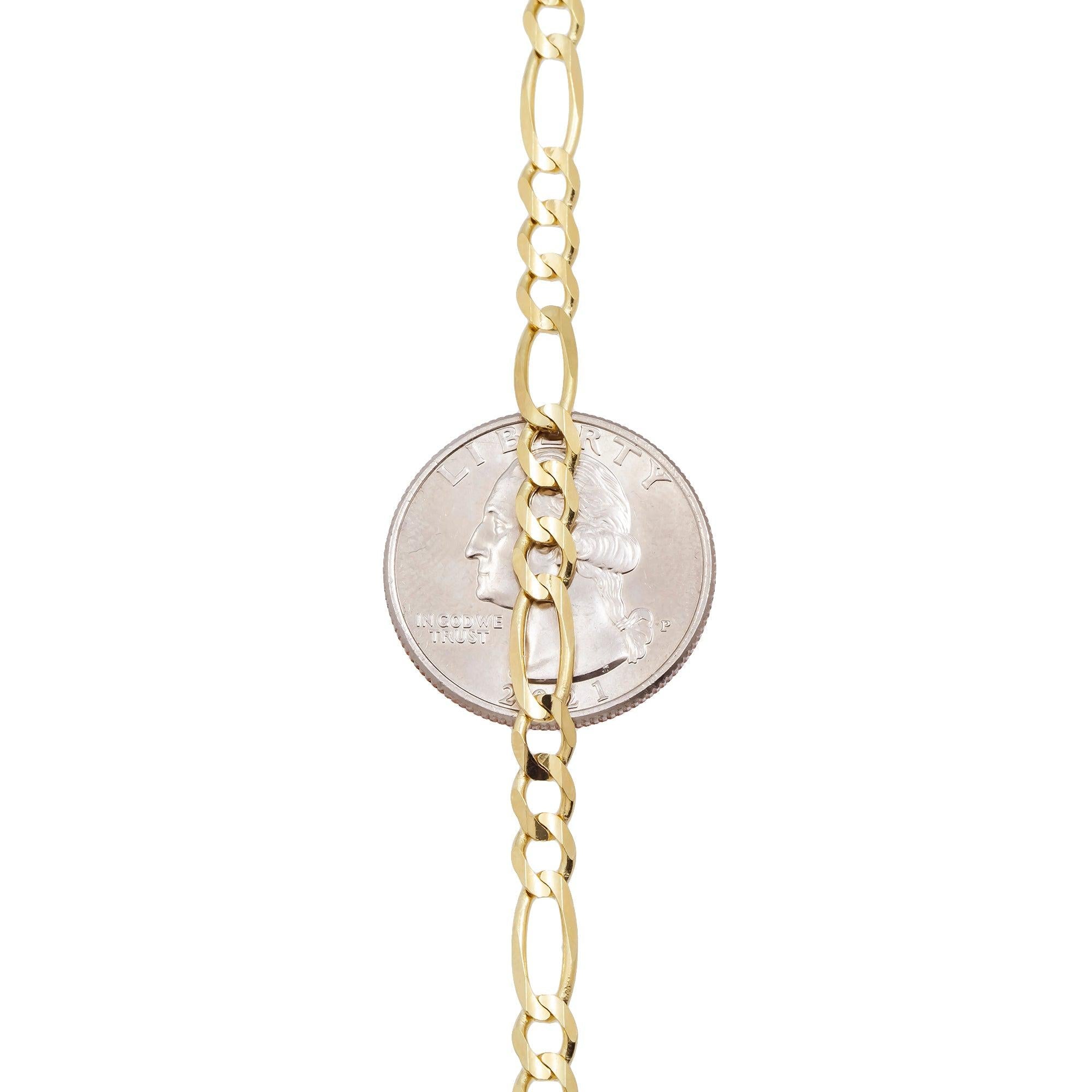 14K GOLD 3MM FIGARO CHAIN