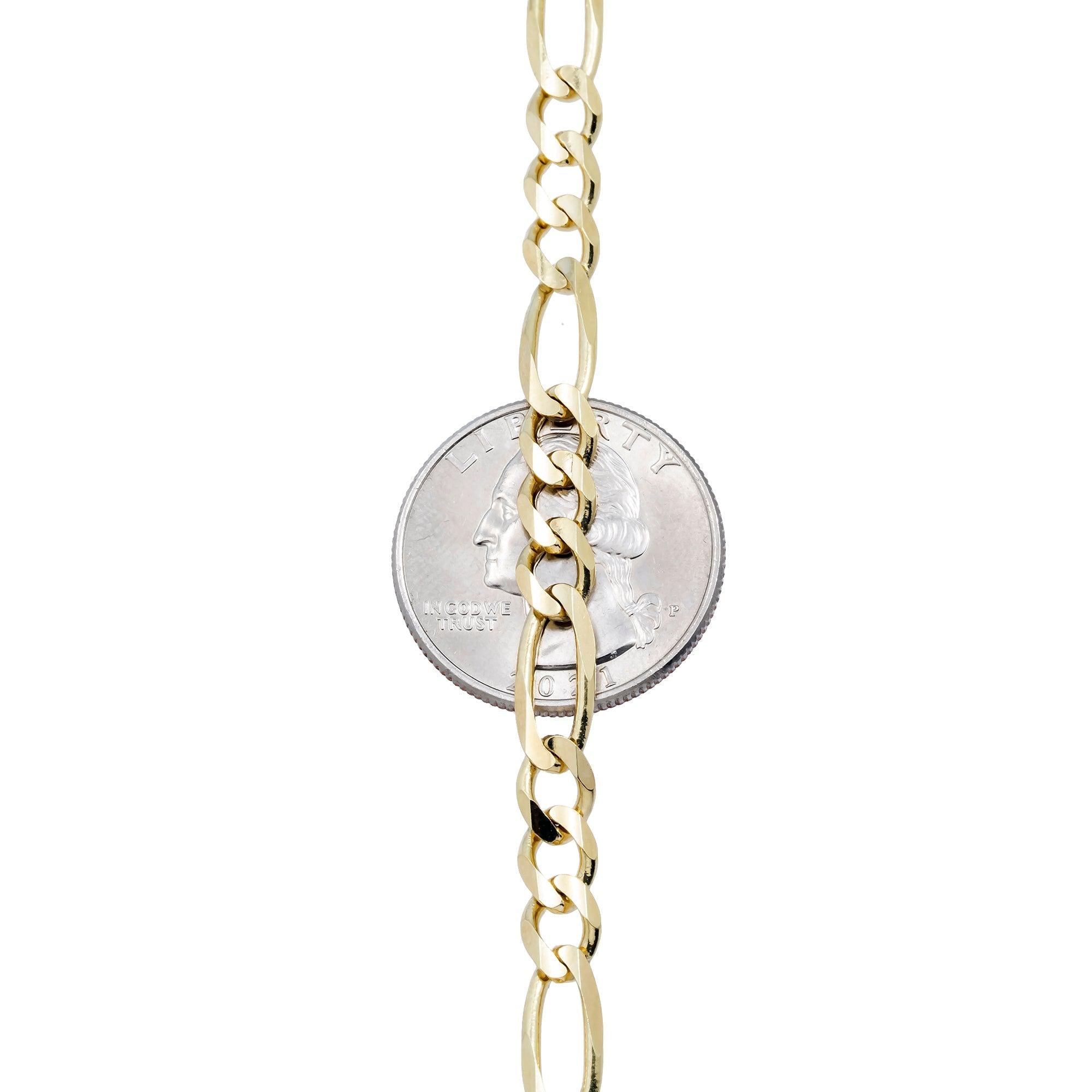 14K GOLD 4MM FIGARO CHAIN