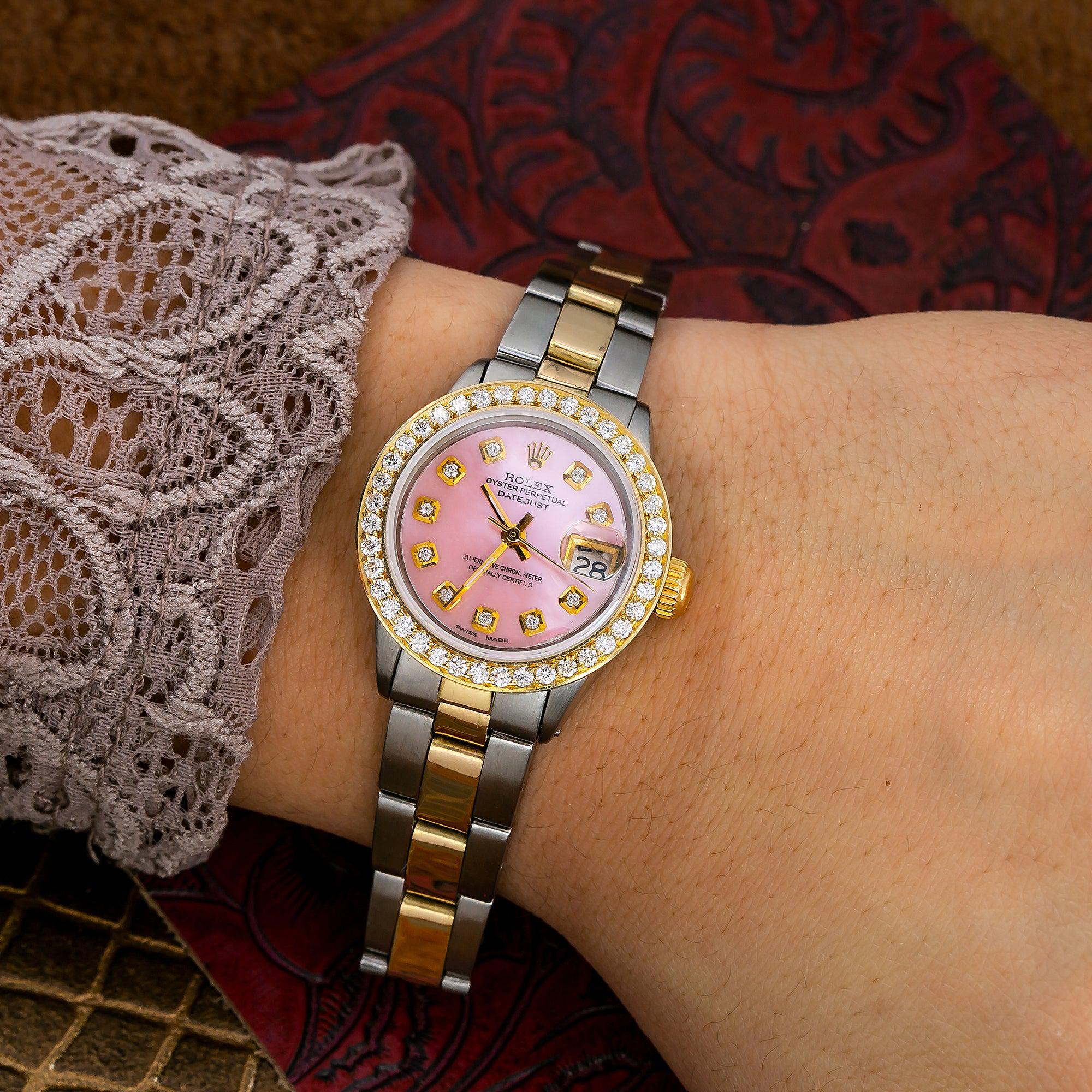 Rolex Oyster Perpetual Lady DateJust 26MM Pink Diamond Dial With Two Tone Oyster Bracelet