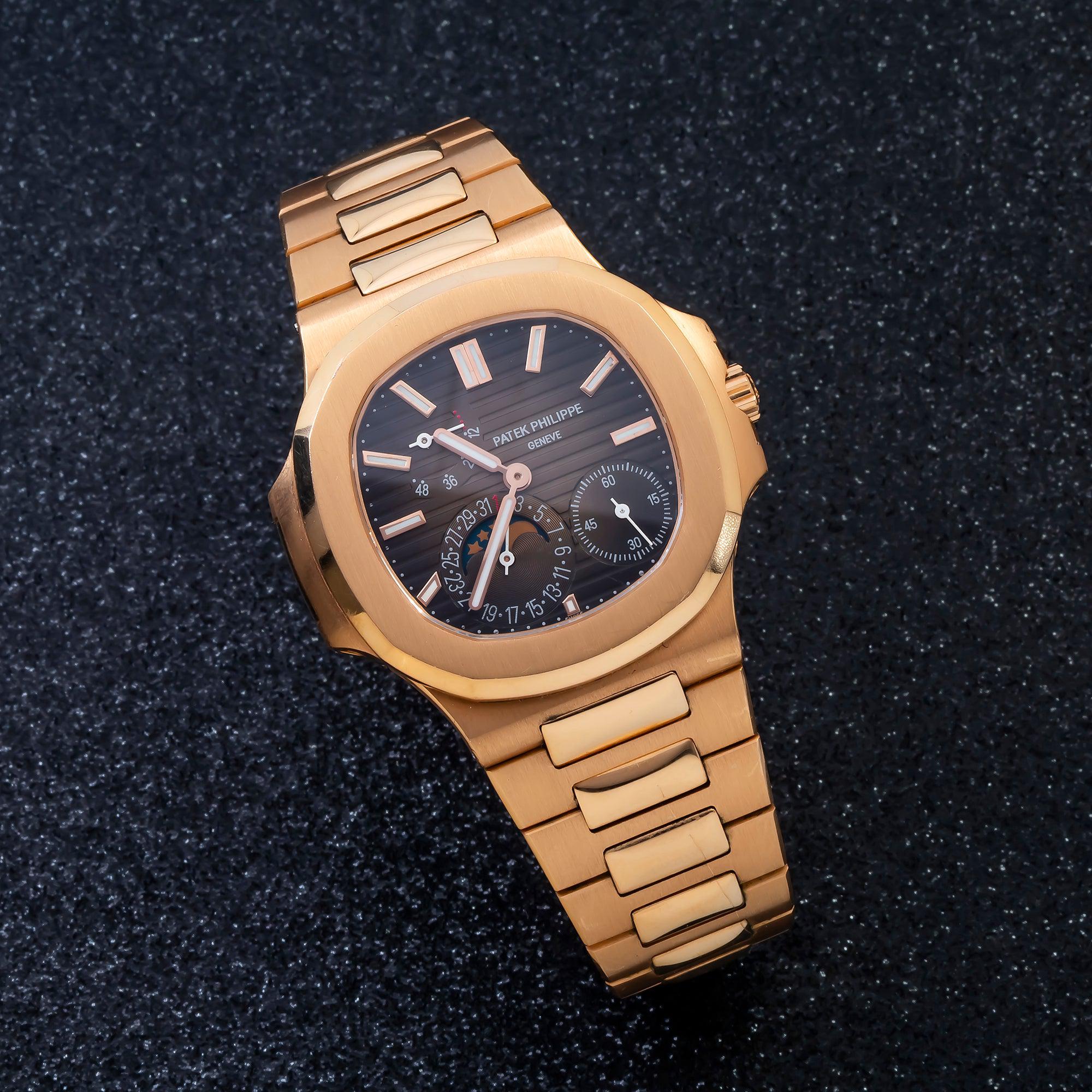 Patek Philippe Nautilus 5712-1R-001 40MM Sunburst Brown Dial With Rose Gold Bracelet