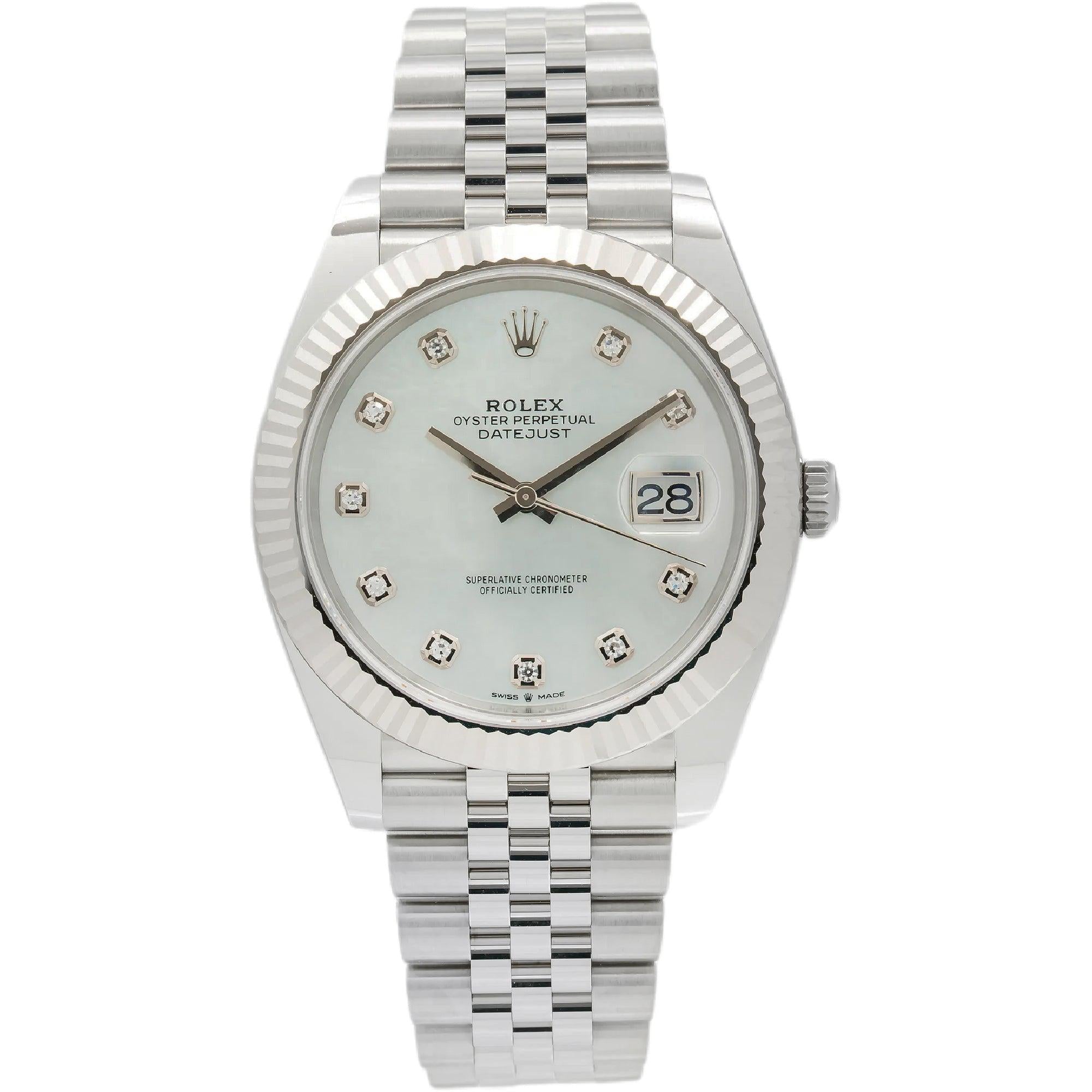 Rolex Datejust 126334 41MM Silver Diamond Dial With Jubilee Bracelet