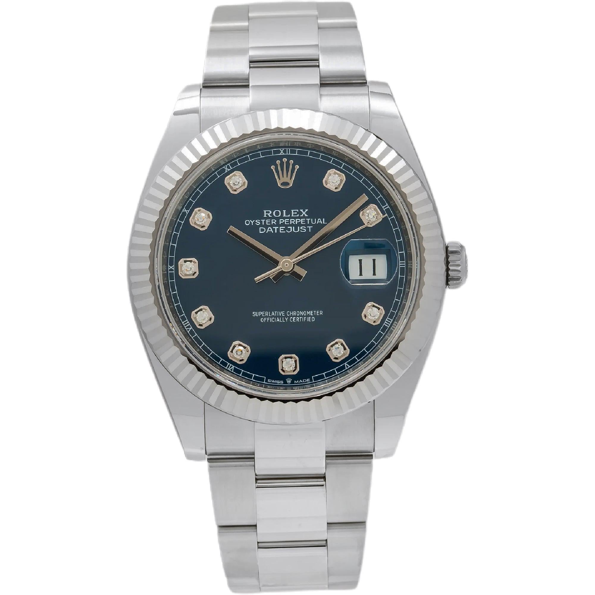 Rolex Datejust 126334 41MM Blue Diamond Dial