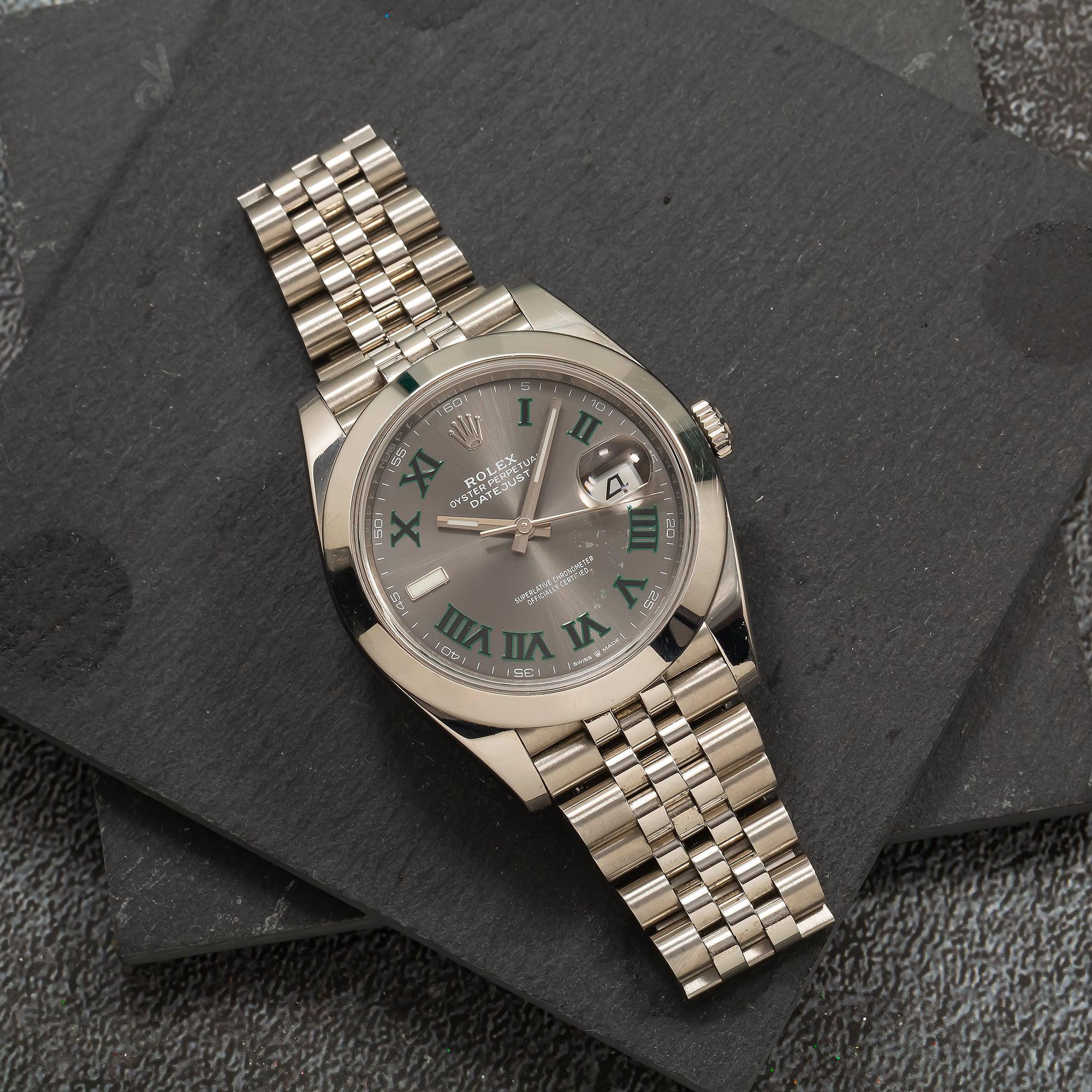 Rolex Steel Datejust 126300 41MM Wimbledon Dial With Jubilee Bracelet