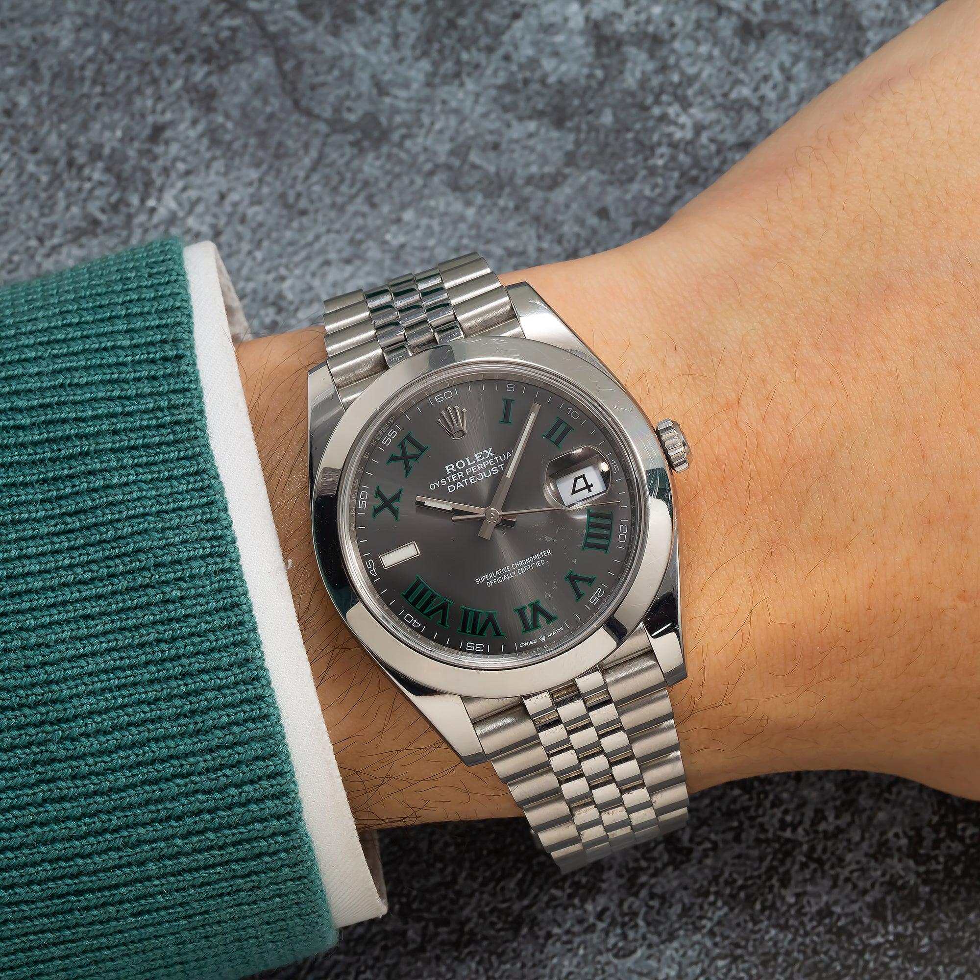 Rolex Steel Datejust 126300 41MM Wimbledon Dial With Jubilee Bracelet