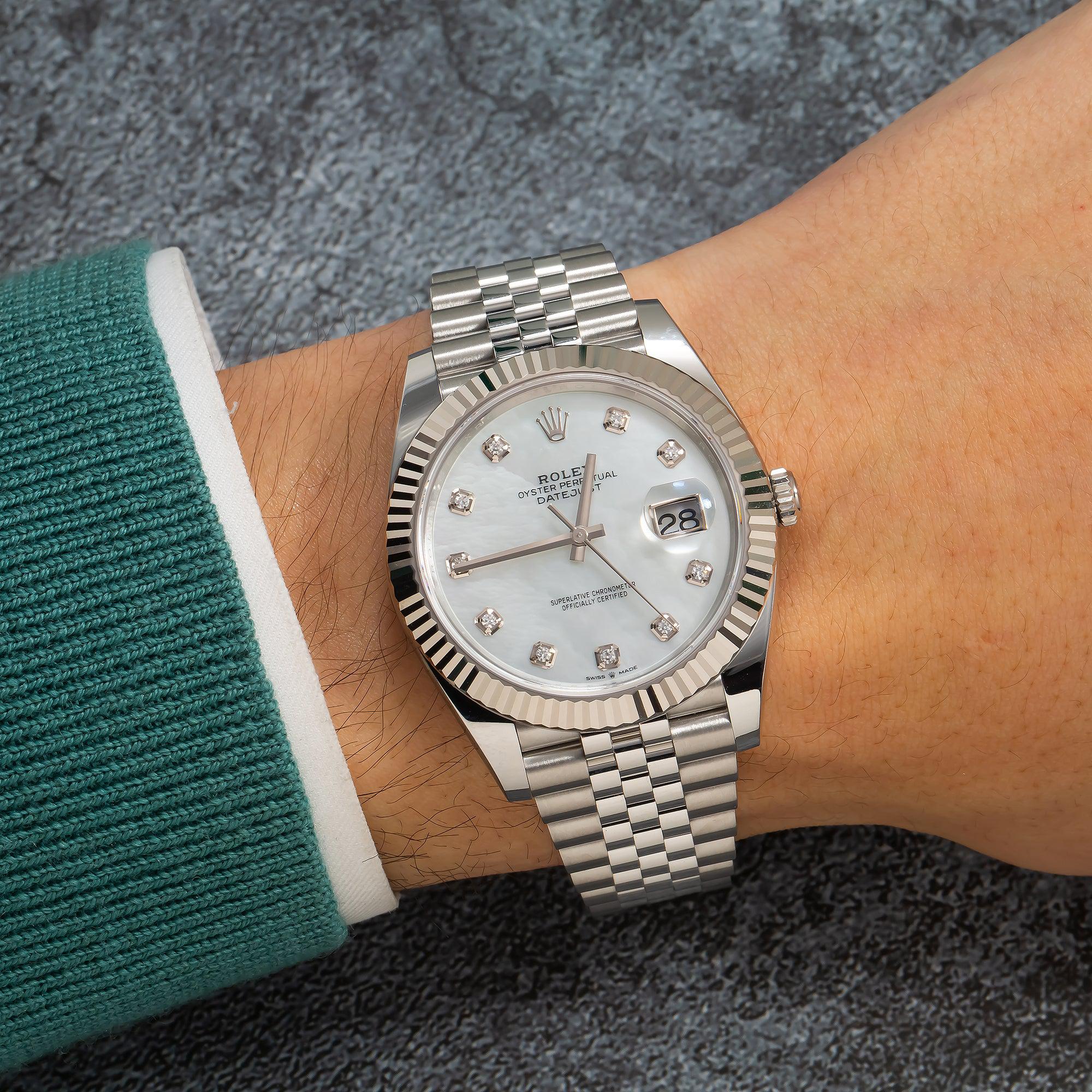 Rolex Datejust 126334 41MM Silver Diamond Dial With Jubilee Bracelet