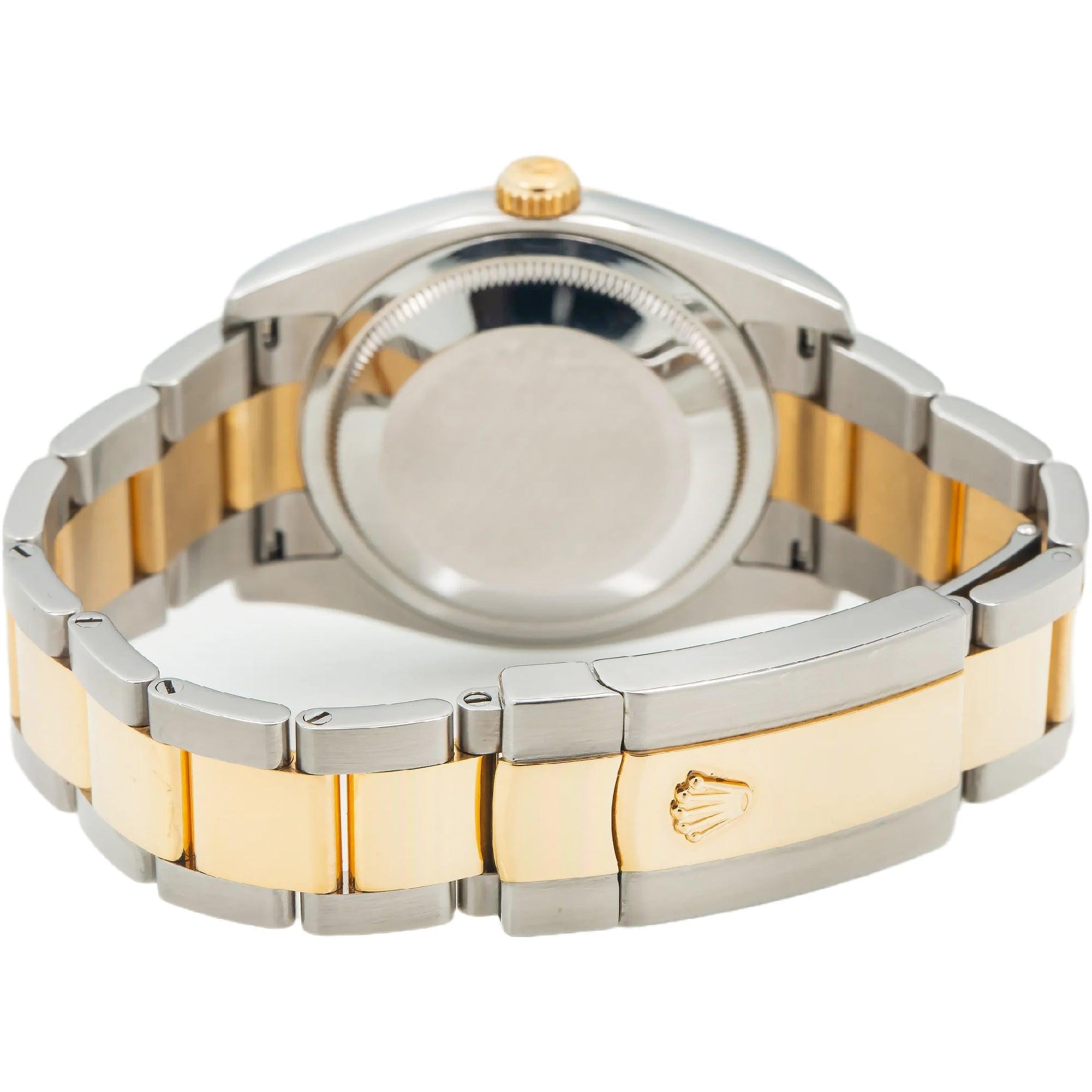 Rolex Datejust 116203 36MM SIlver Floral Dial With Two Tone Bracelet