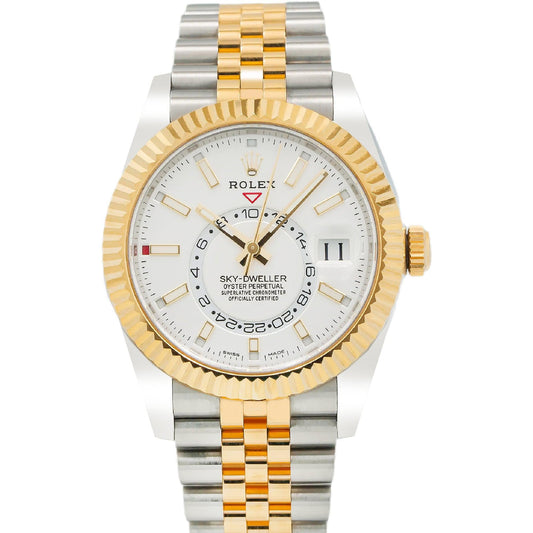 Rolex Sky-Dweller 326933 42MM White Dial With Two Tone Jubilee Bracelet