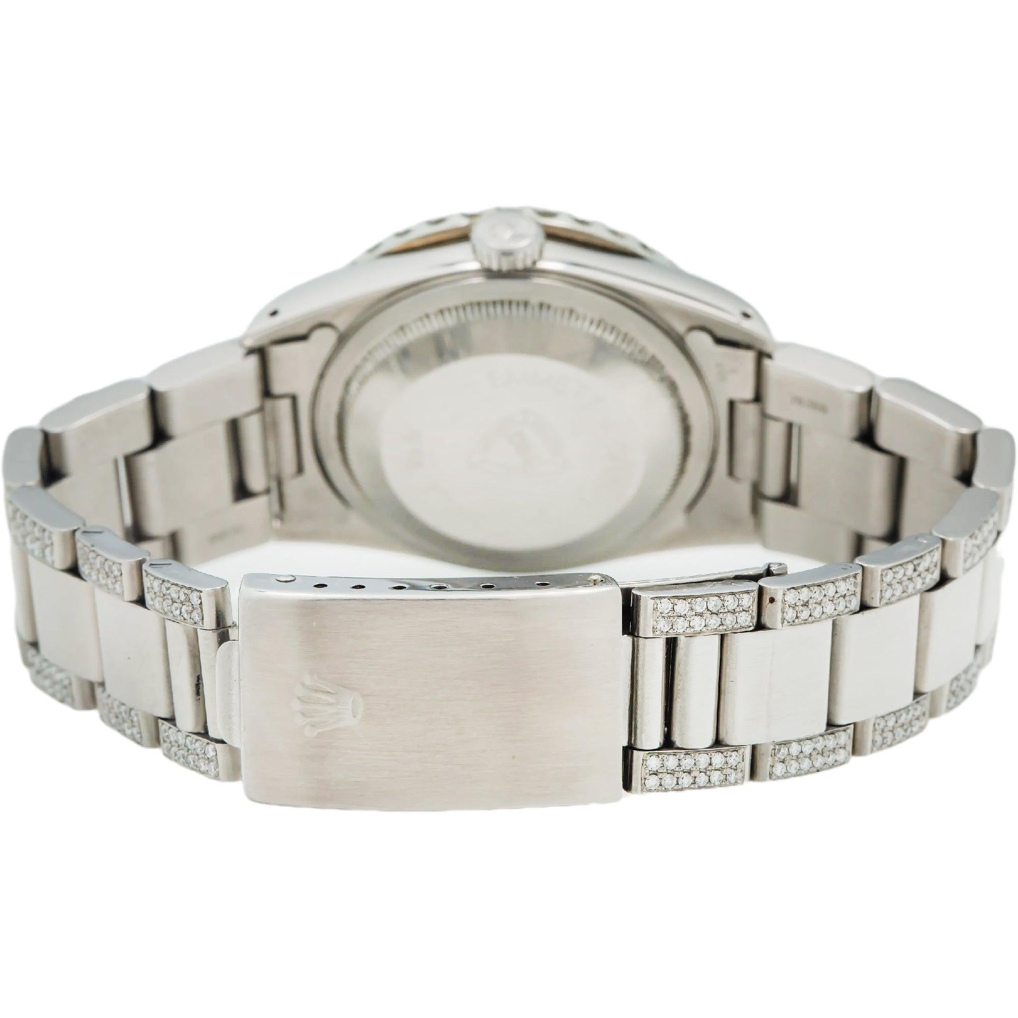 Rolex Datejust 16220 36MM Turquoise Diamond Dial With Diamond Bezel