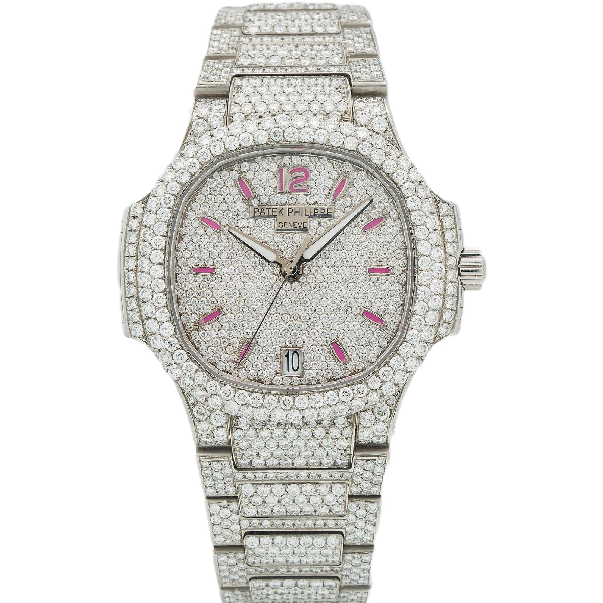 Patek Philippe Nautilus 7118/1A Diamond 35.2MM Dial With Diamond Bezel