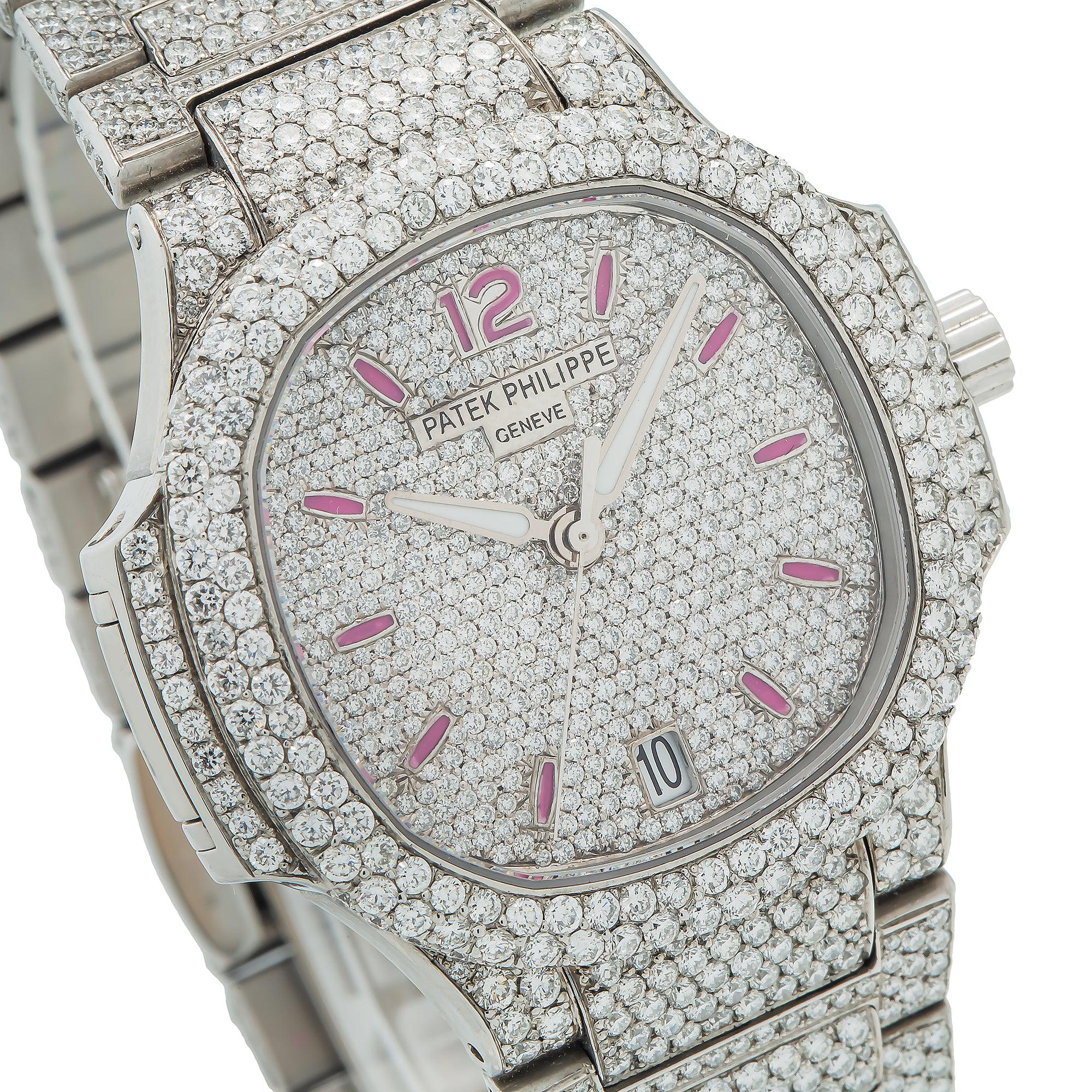 Patek Philippe Nautilus 7118/1A Diamond 35.2MM Dial With Diamond Bezel