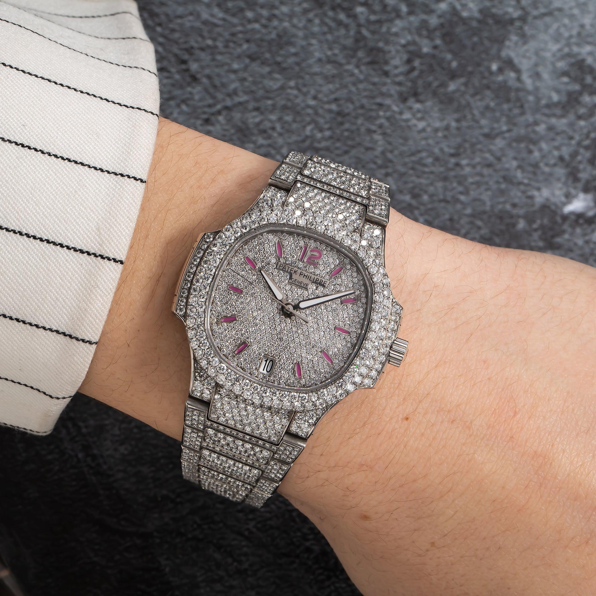 Patek Philippe Nautilus 7118/1A Diamond 35.2MM Dial With Diamond Bezel