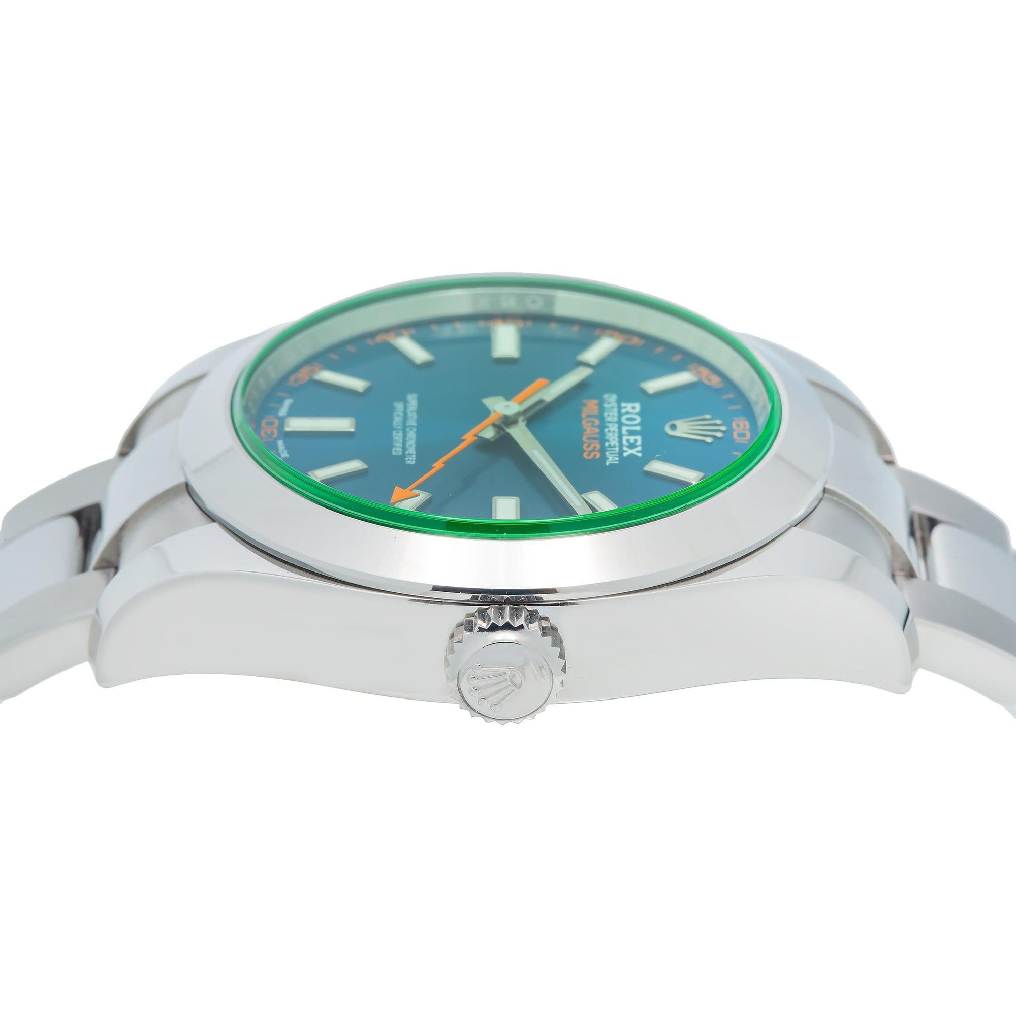 Rolex Oyster Perpetual Milgauss 116400GV 40MM Blue Dial