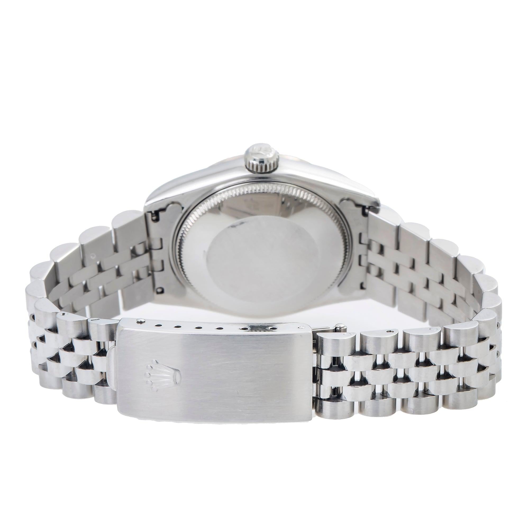 Rolex Datejust 68274 31MM White Roman Dial With White Gold Fluted Bezel