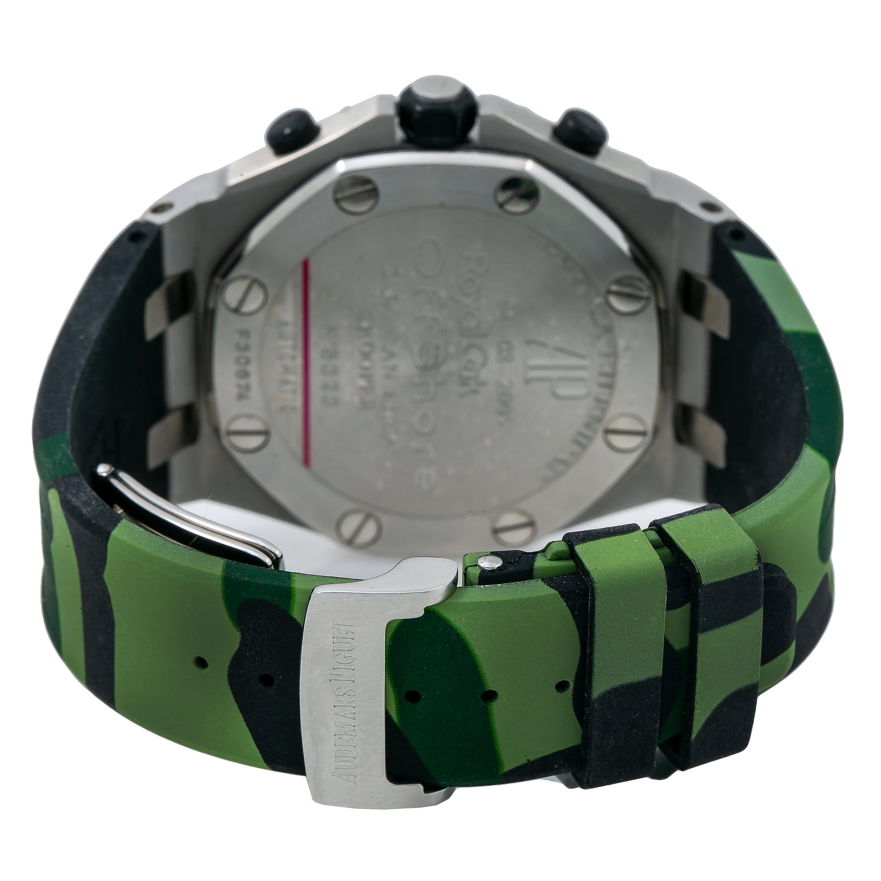 Audemars Piguet Royal Oak Offshore Chronograph 25940SK 40MM White Dial With Camo Rubber Bracelet