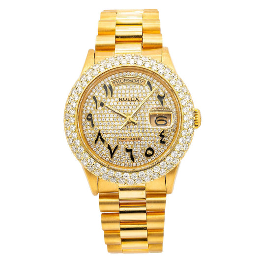 Rolex Day-Date 18038 36MM Yellow Gold Diamond Dial With Yellow Gold Bracelet