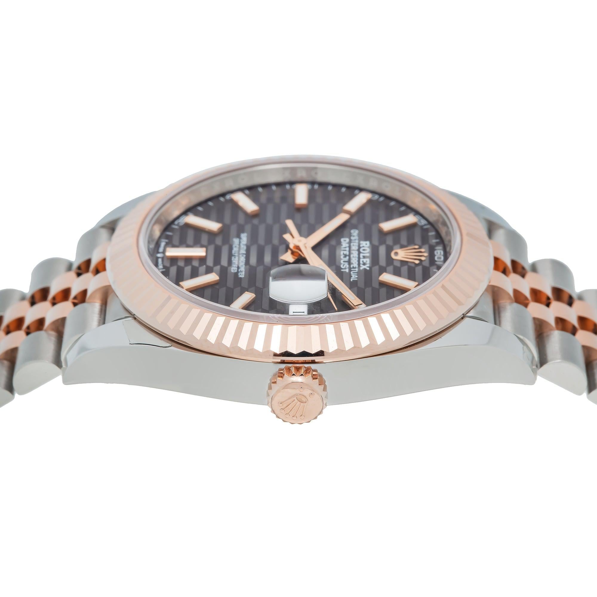 Rolex Datejust 126331 41MM Grey Textured Dial With Two Tone Bracelet