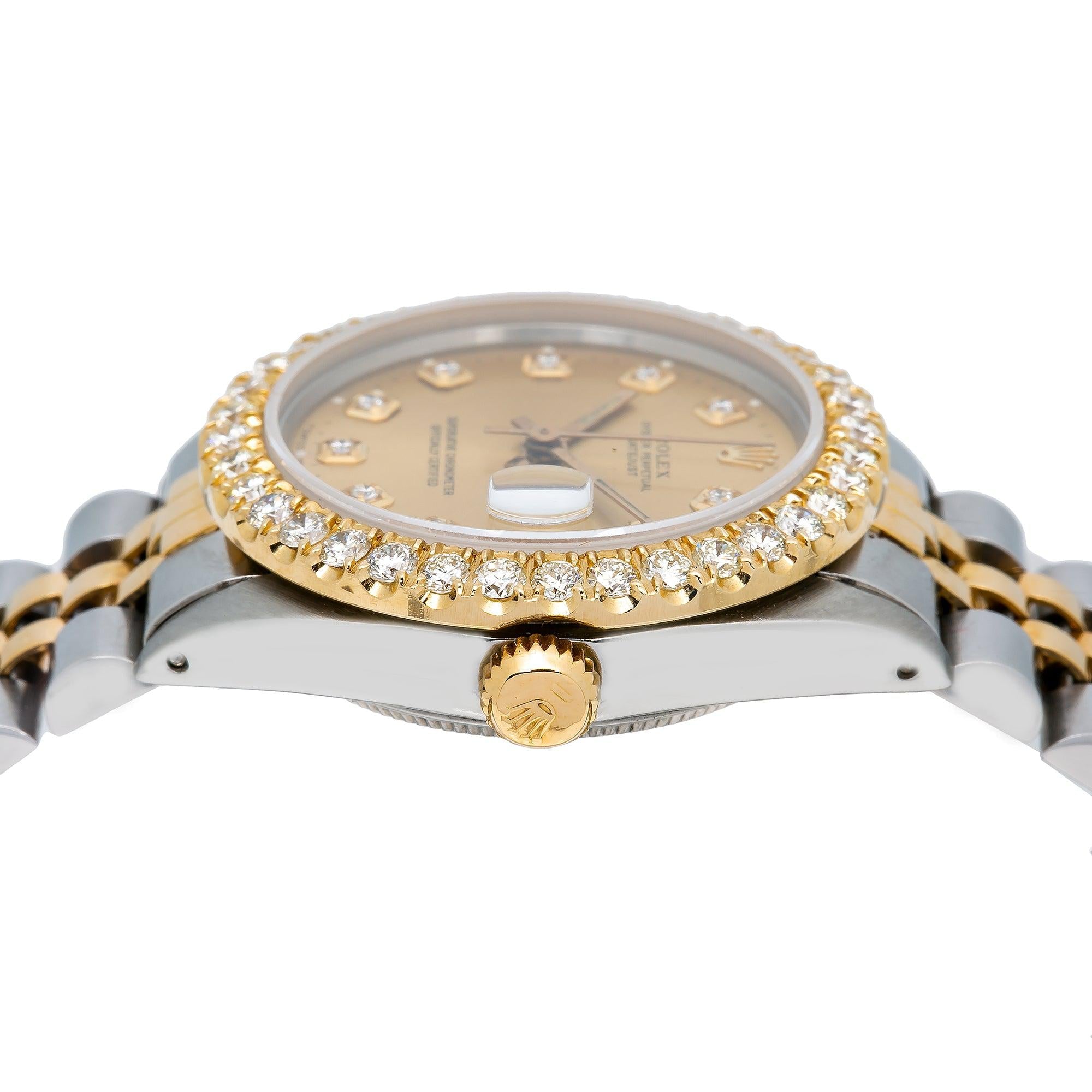 Rolex Oyster Perpetual DateJust 31MM Champagne Diamond Dial With Two Tone Bracelet