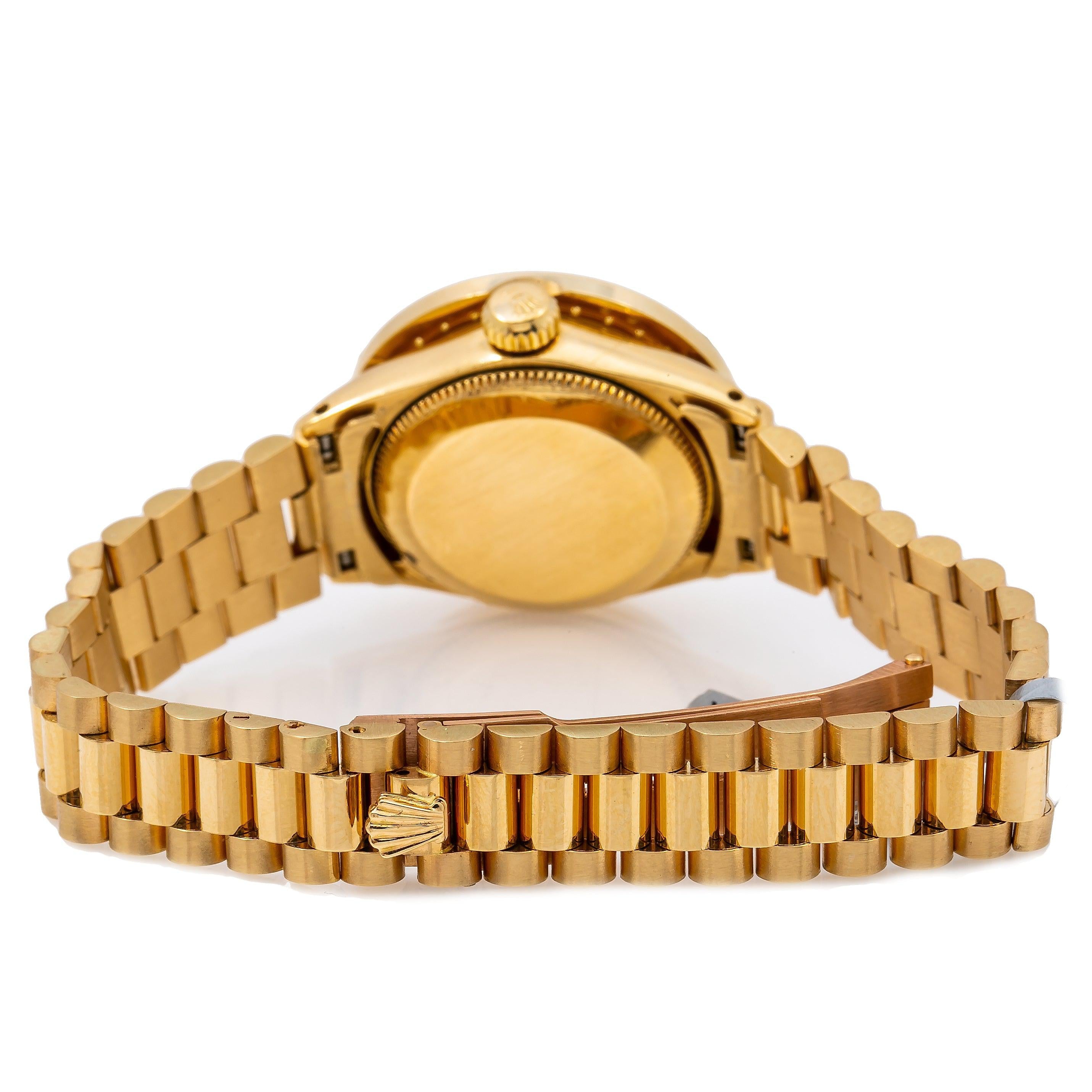 Rolex Oyster Perpetual Datejust 6517 26MM Red Diamond Dial With 0.95 CT Diamonds