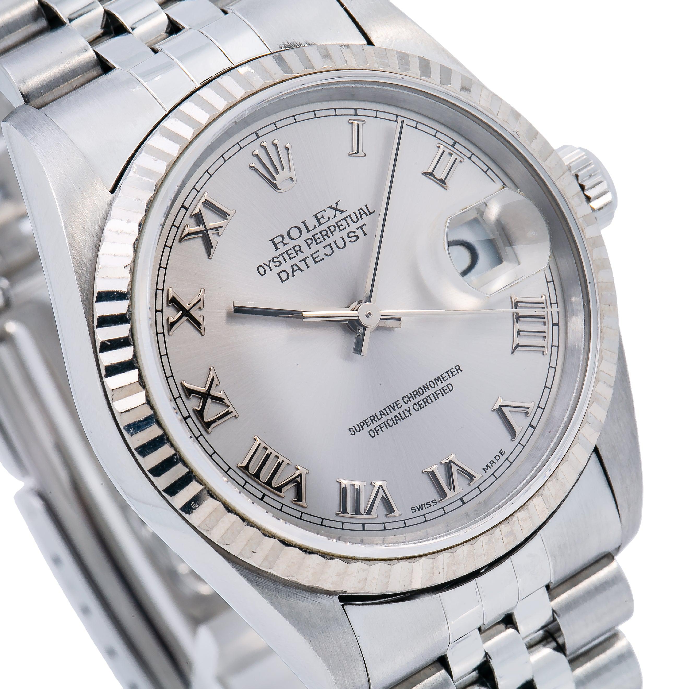 Rolex Datejust 16234 36MM Silver Dial With Stainless Steel Jubilee Bracelet
