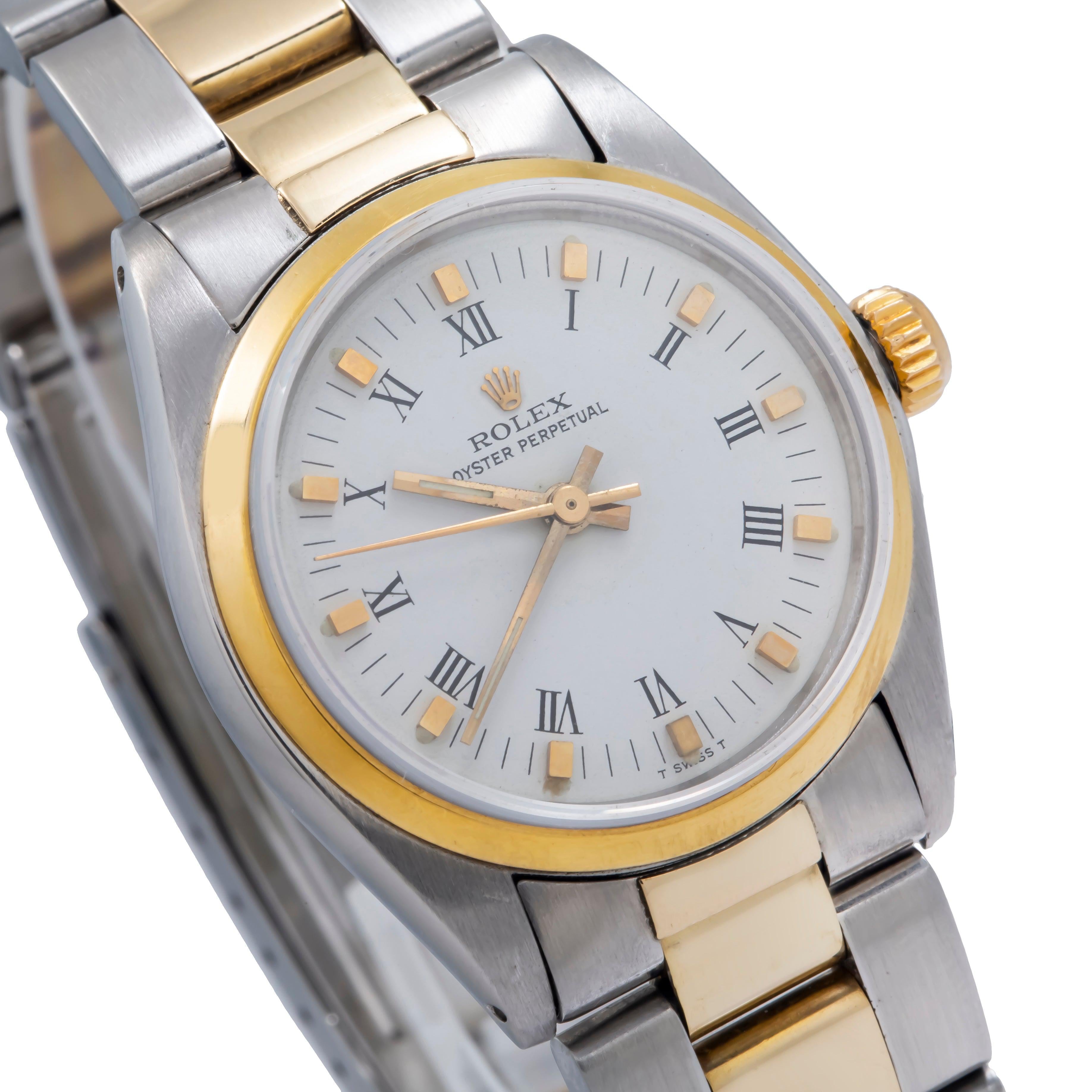 Rolex Oyster Perpetual 6748 31MM White Dial With Two-Tone Oyster Bracelet