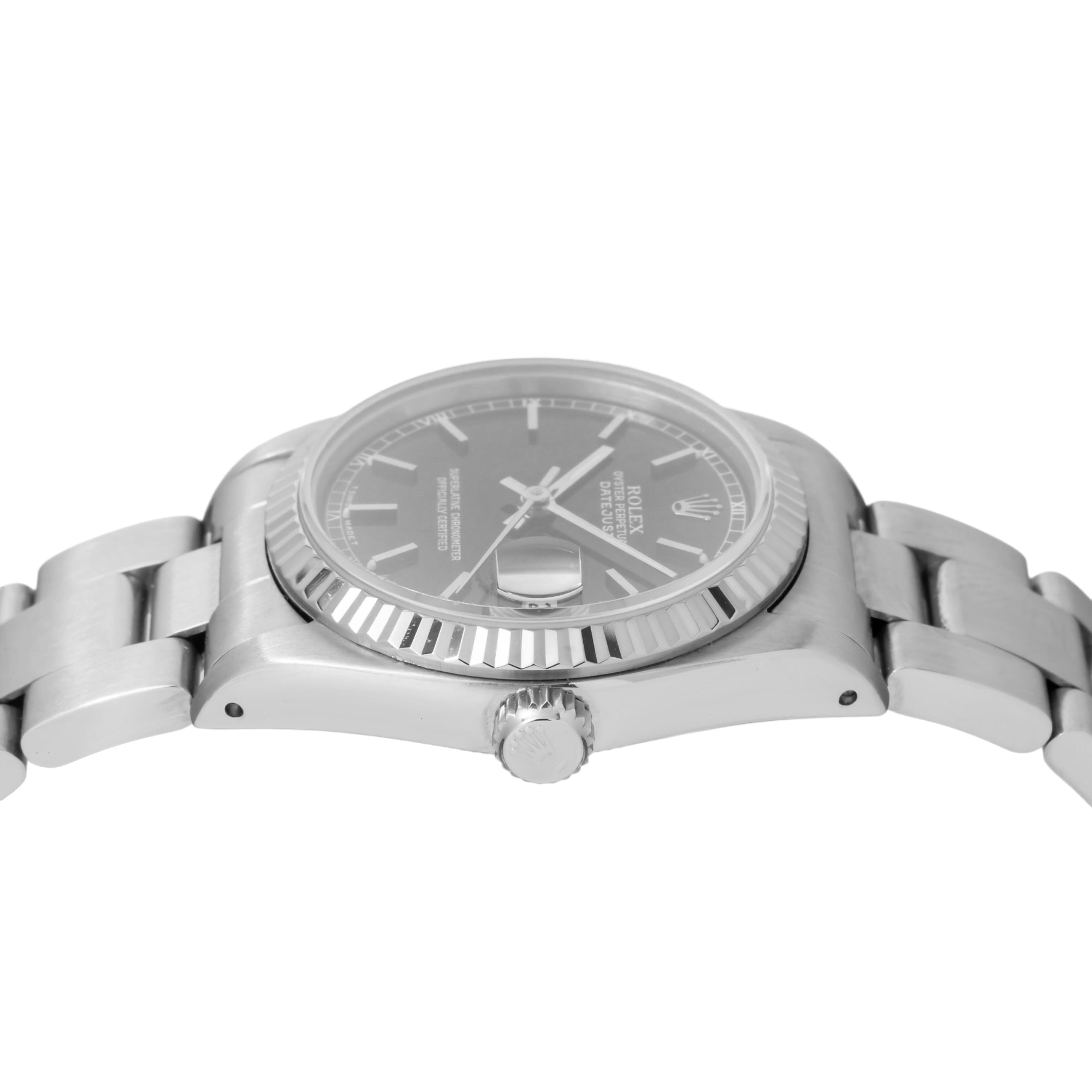 Rolex Datejust 68274 31MM Black Dial With Stainless Steel Oyster Bracelet