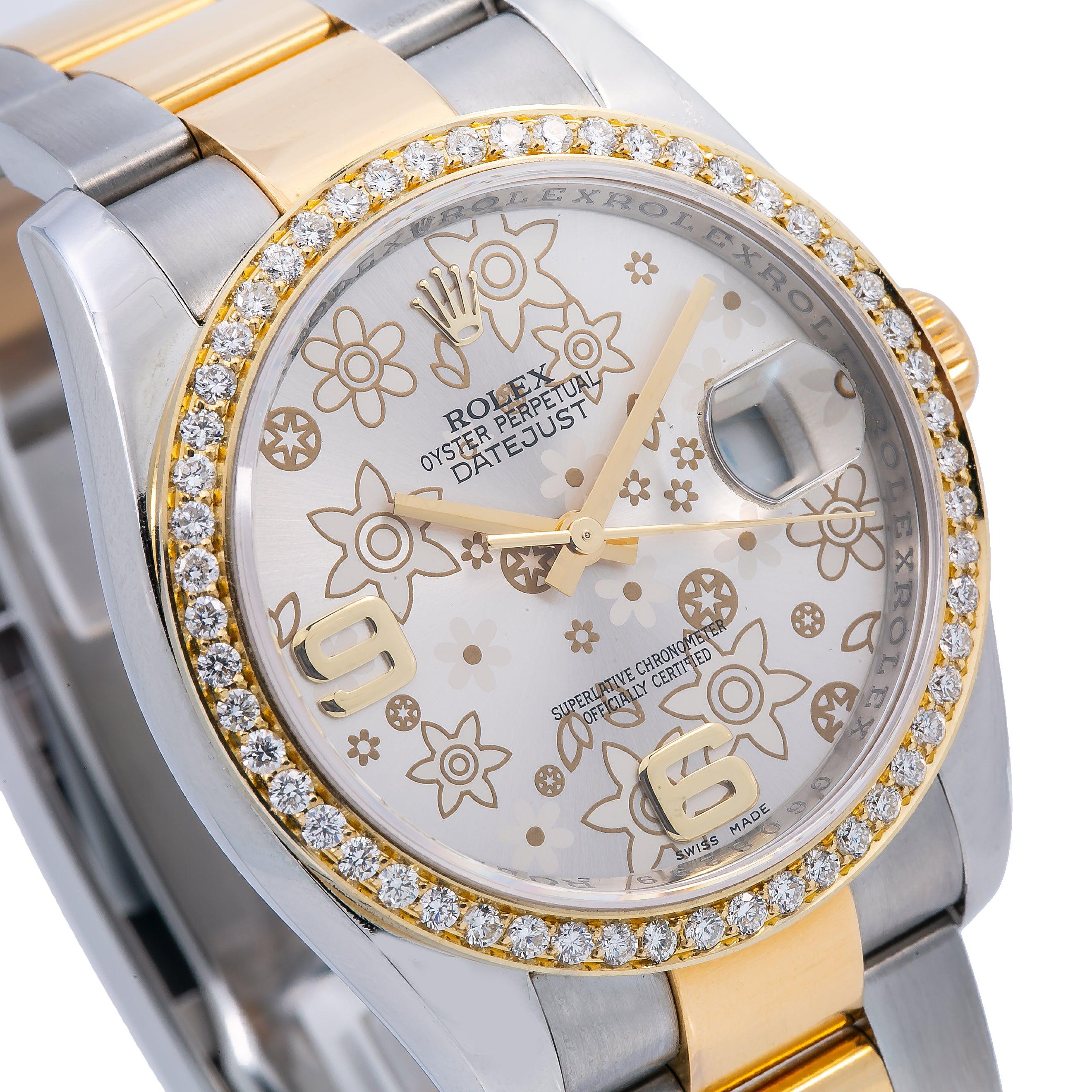 Rolex Datejust 116233 36MM Silver Diamond Dial With 1.05 CT Diamonds