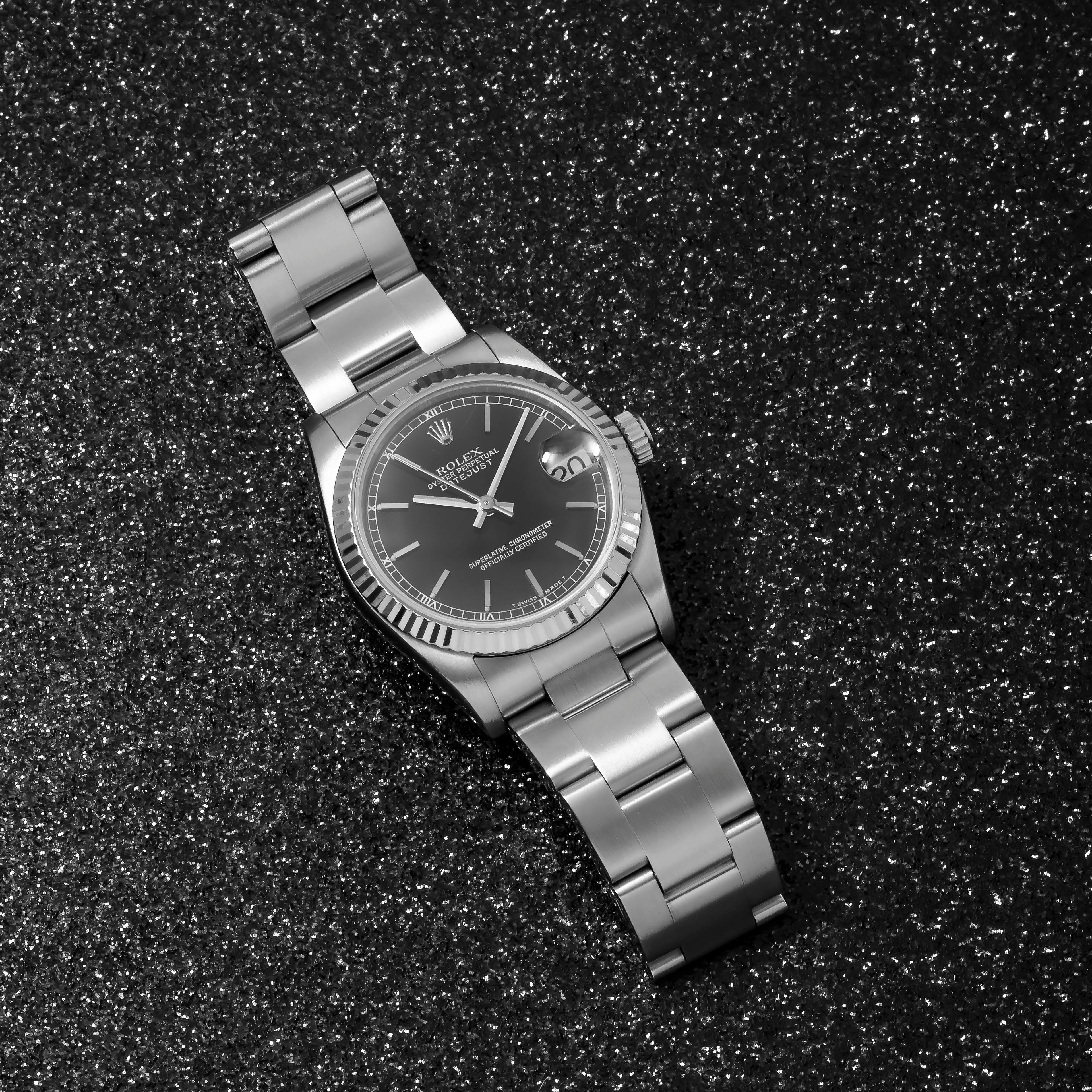 Rolex Datejust 68274 31MM Black Dial With Stainless Steel Oyster Bracelet