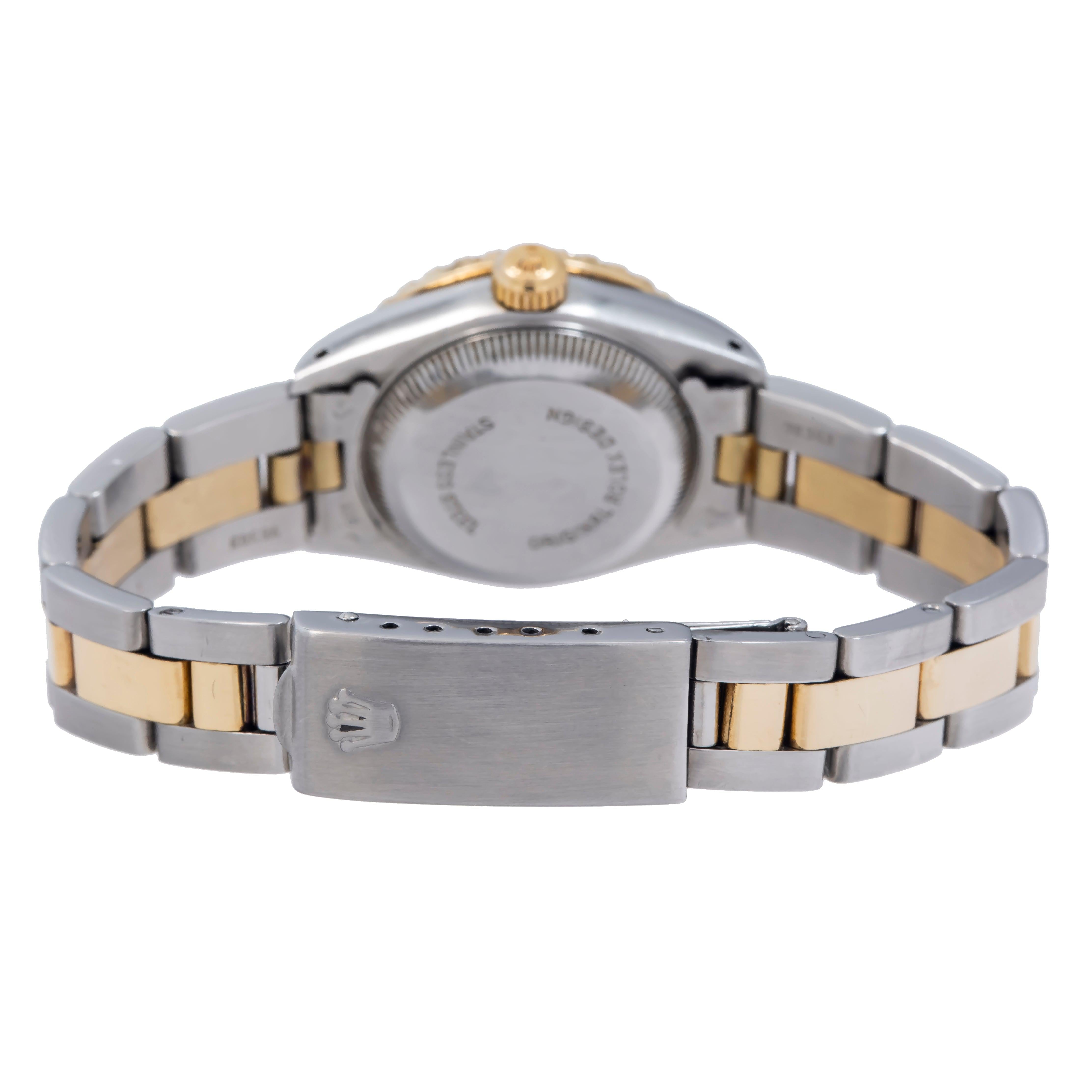 Rolex Datejust 69173 26MM Champagne Diamond Dial With Two Tone Bracelet