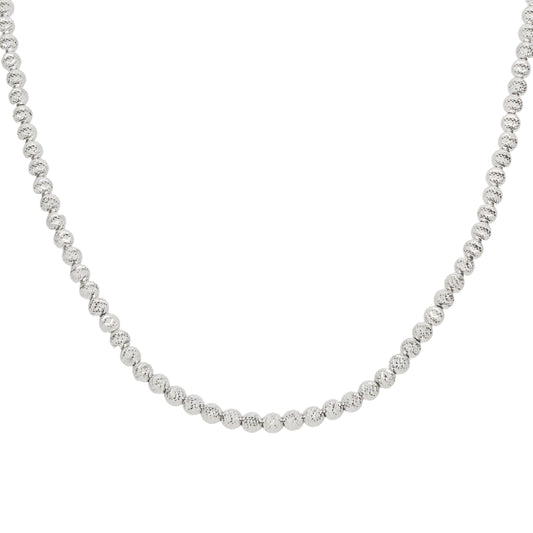 10K GOLD 4.91MM SOLID MOON BEAD CHAIN