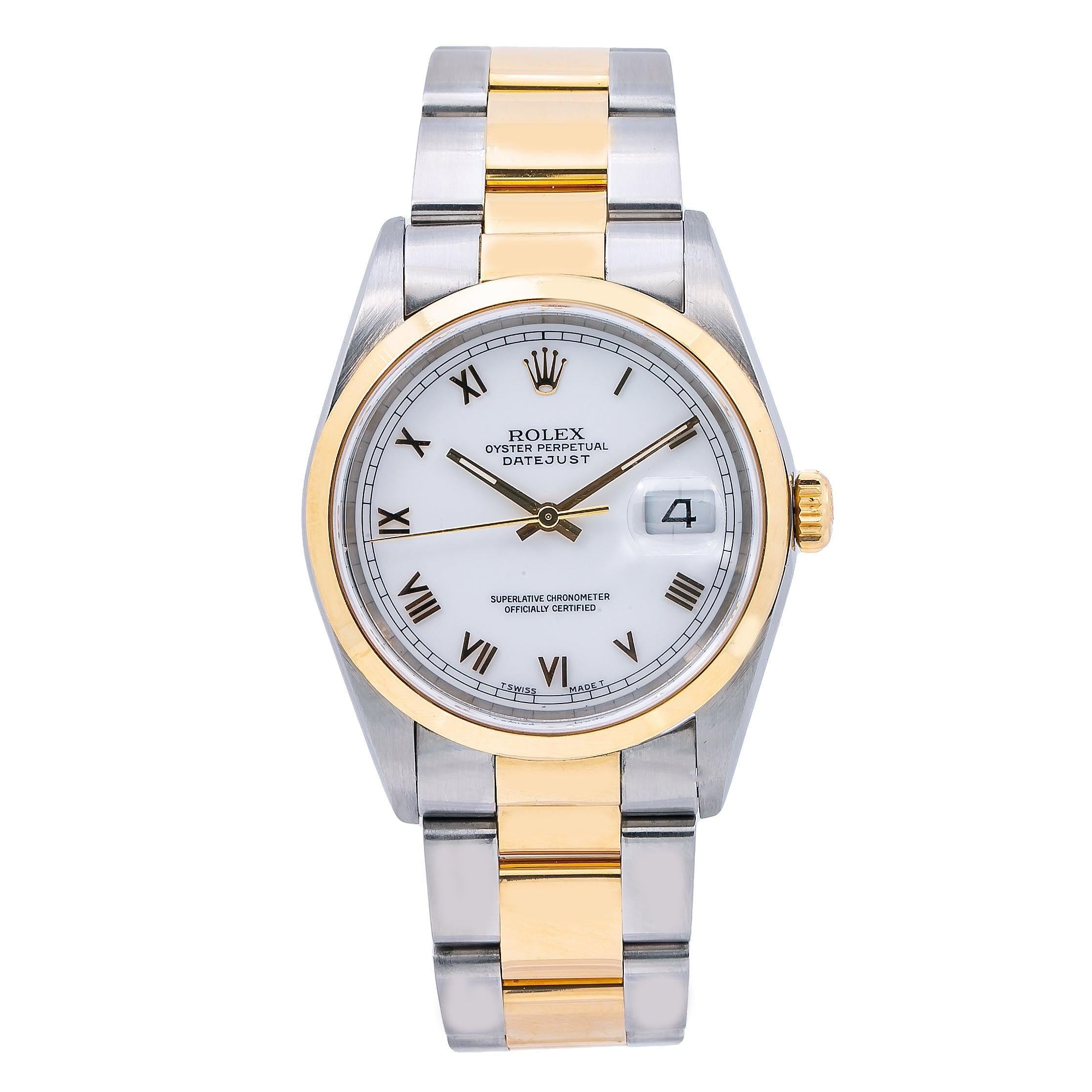 Rolex Datejust 16203 36MM White Dial With Two Tone Oyster Bracelet