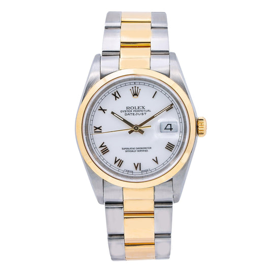 Rolex Datejust 16203 36MM White Dial With Two Tone Oyster Bracelet