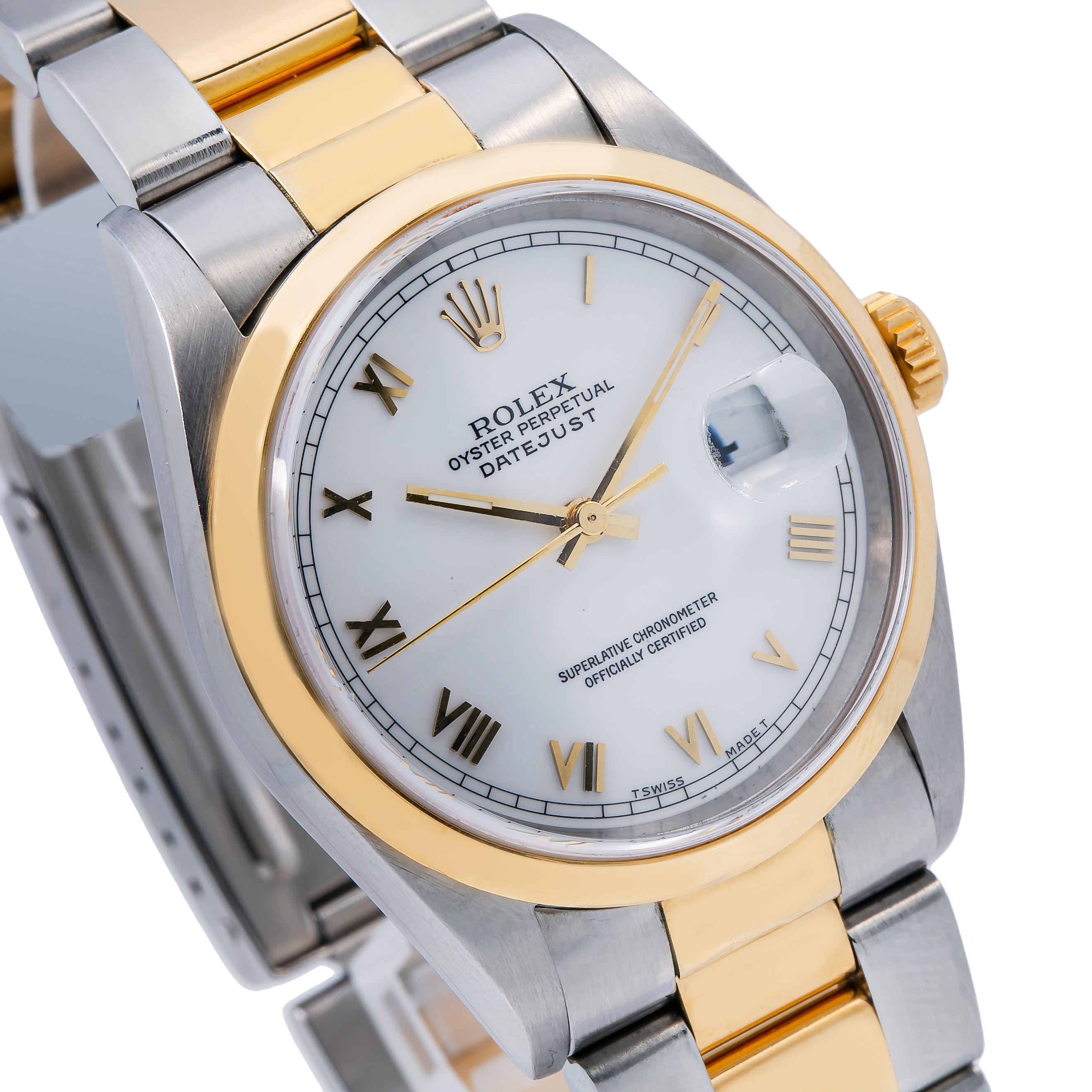 Rolex Datejust 16203 36MM White Dial With Two Tone Oyster Bracelet