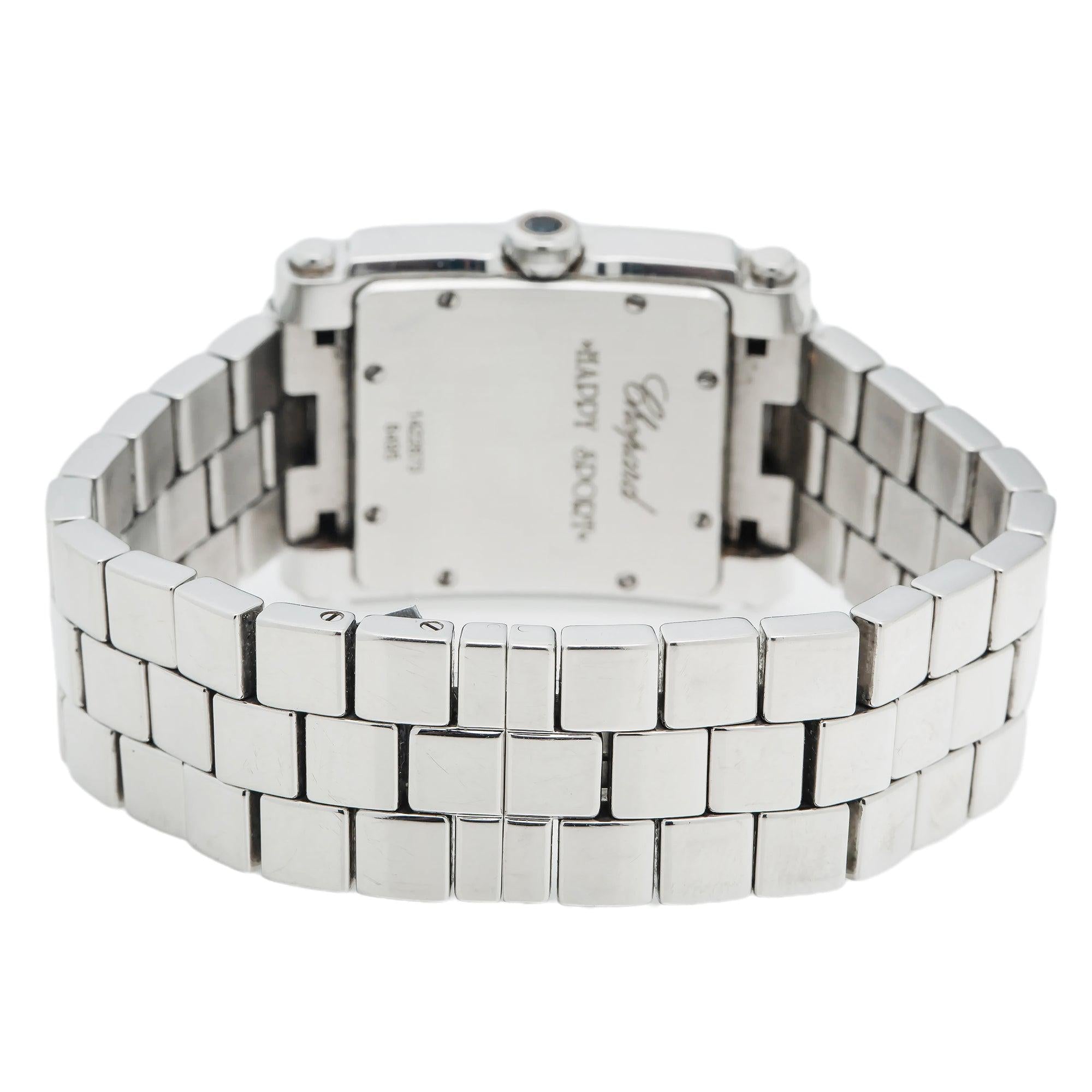Chopard Happy Sport Square 278496-8495 37.5MM Quartz White Dial With SS Diamond