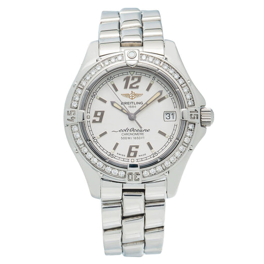 Breitling Colt Oceane A57350 32MM Silver Dial With Diamond Bezel