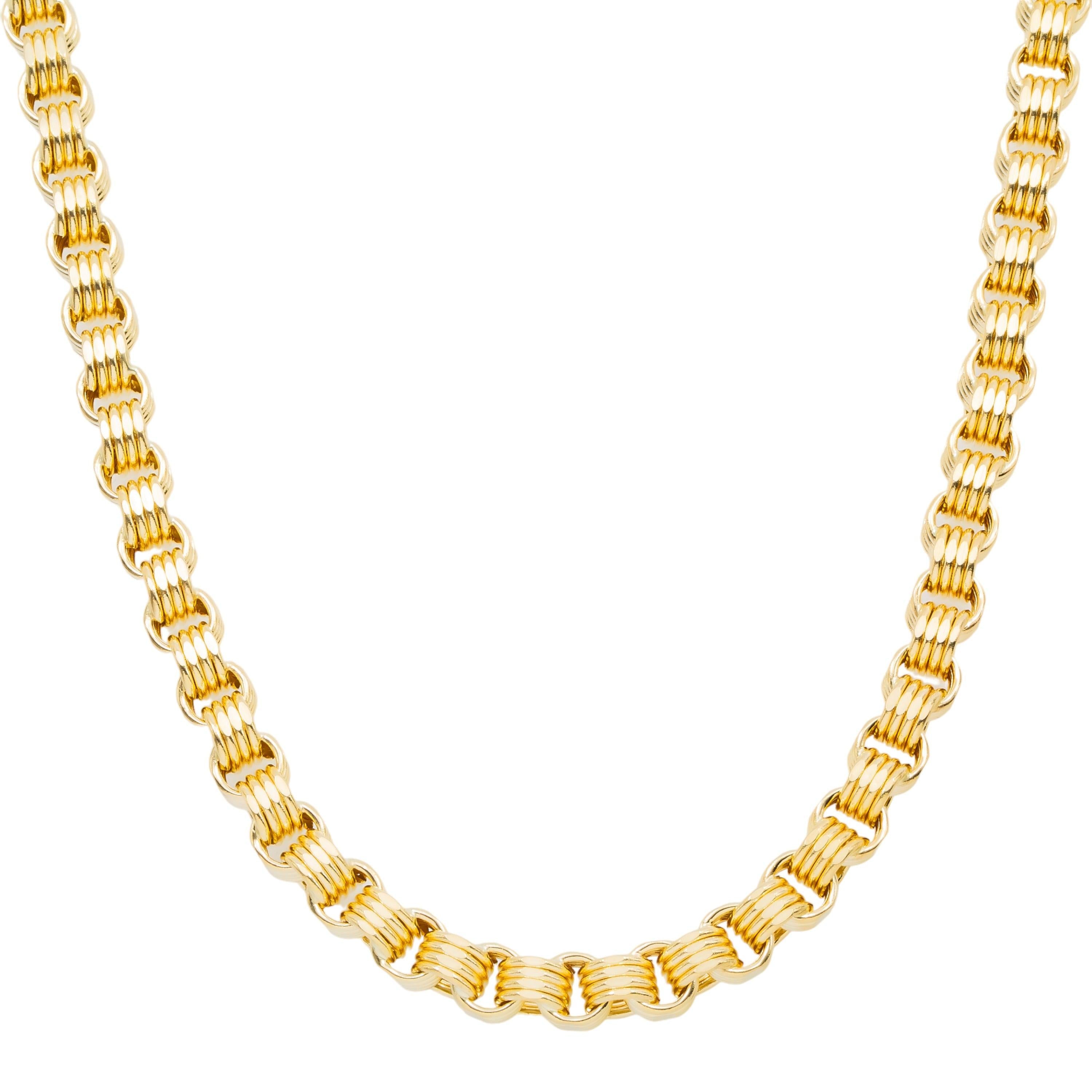 10K GOLD 7.32MM HOLLOW BOX BYZANTINE CHAIN