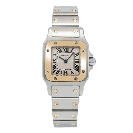Cartier Santos Galbée W20012C4 24MM Cream Dial With Two Tone Bracelet