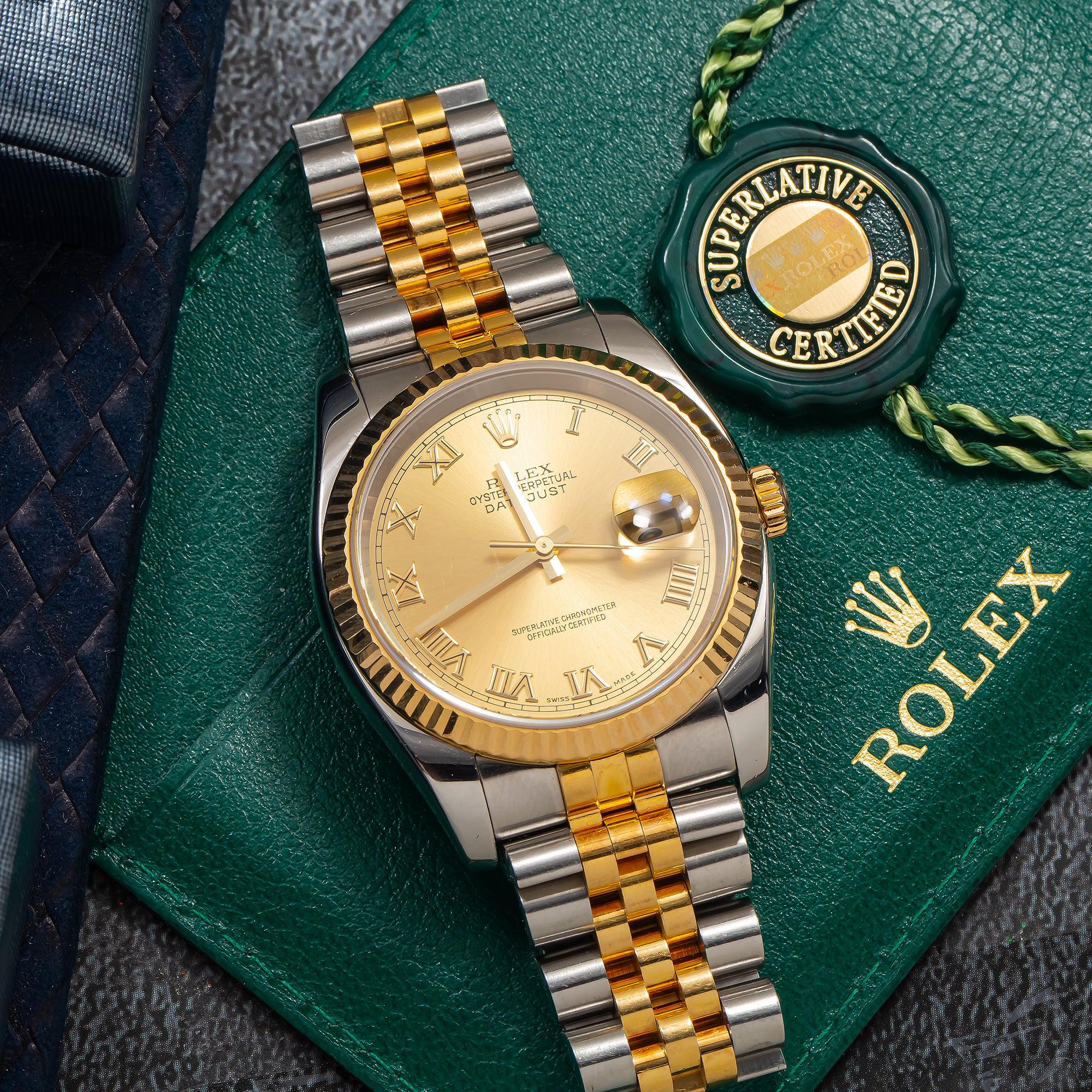 Rolex Datejust 116233 36MM Champagne Dial With Two Tone Jubilee Bracelet