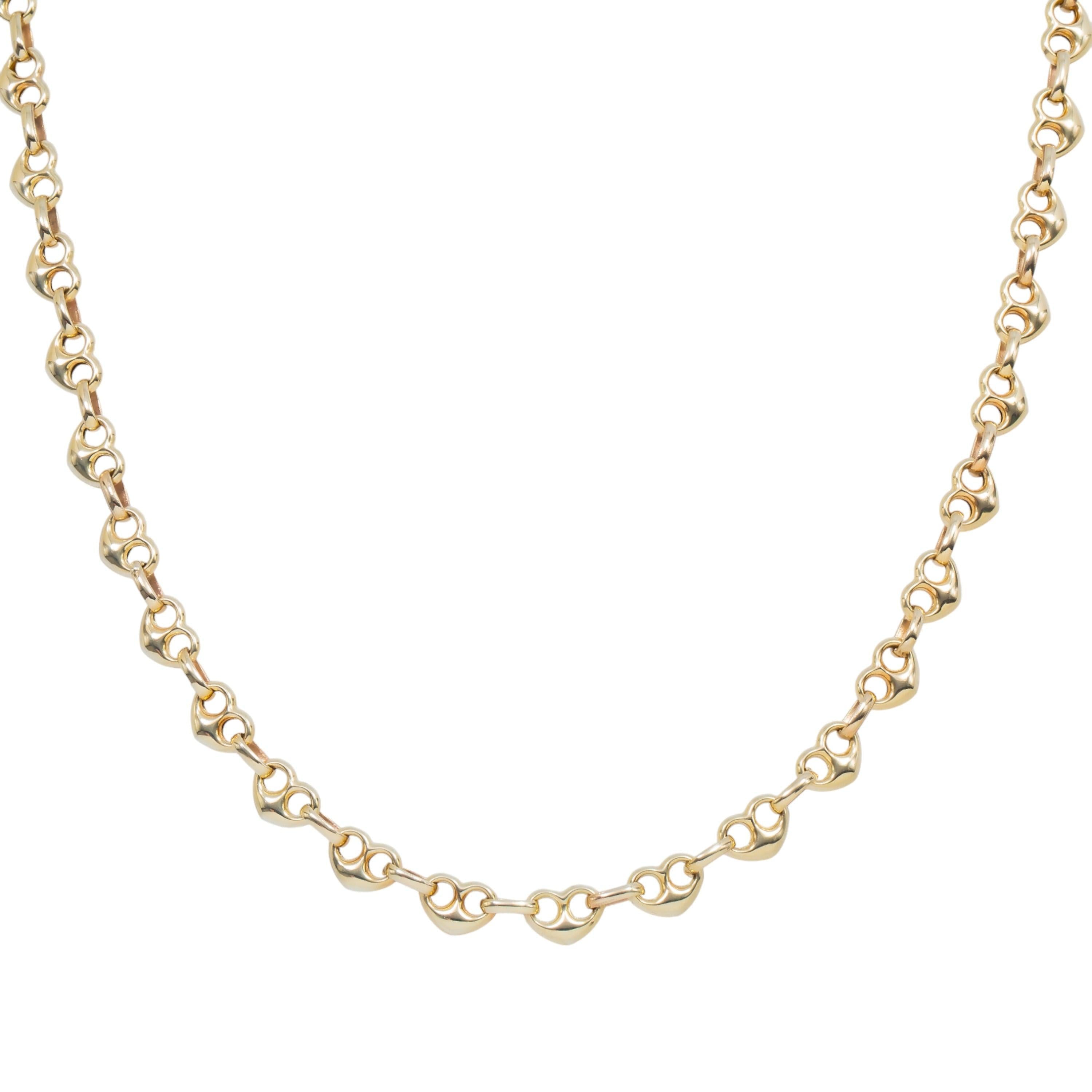 10K GOLD 6.04MM HOLLOW PUFFED HEART SHAPE CHAIN