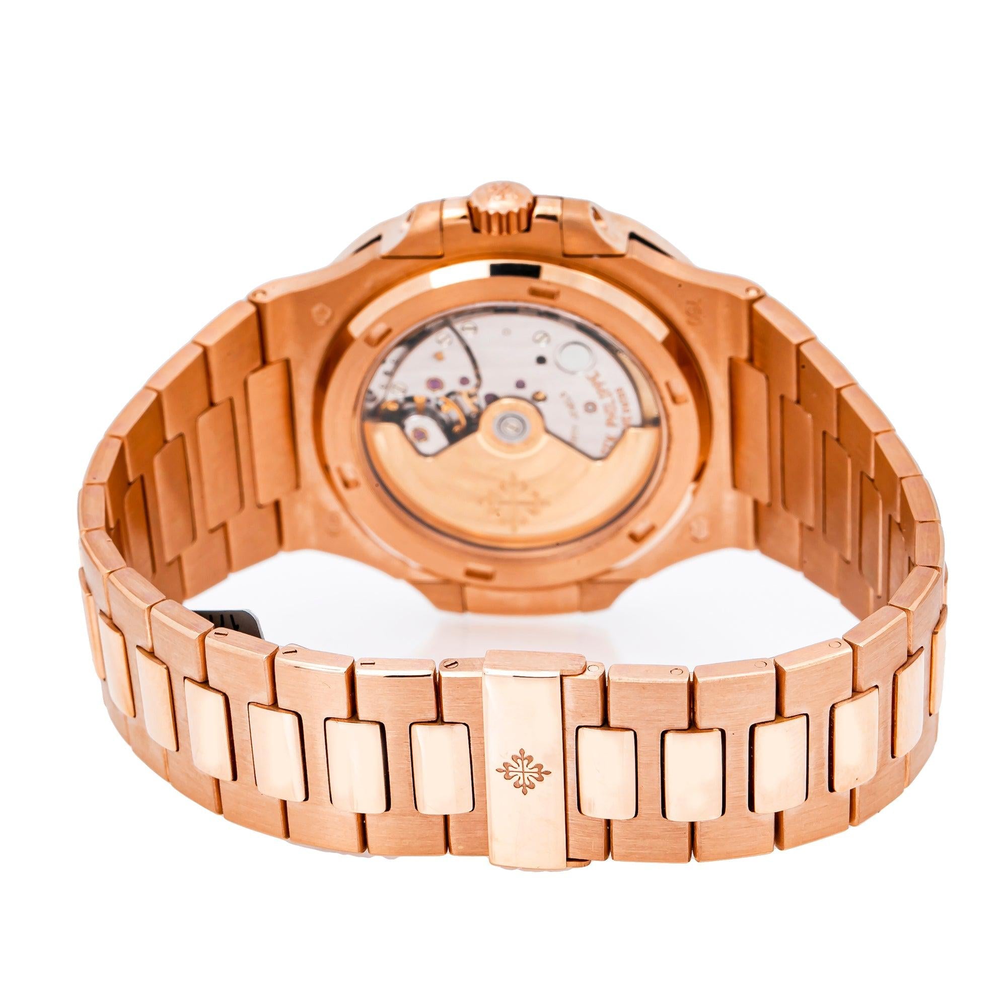 Patek Philippe Nautilus 5711 40MM Black Diamond Dial With Rose Gold Bracelet