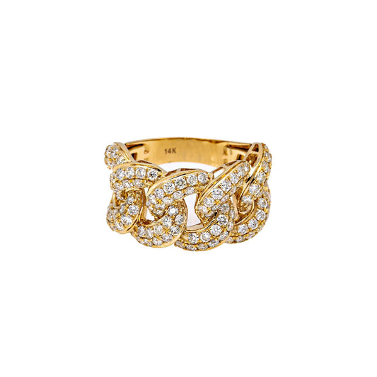 14K YELLOW GOLD LADIES RING WITH 3,25 CT  DIAMONDS