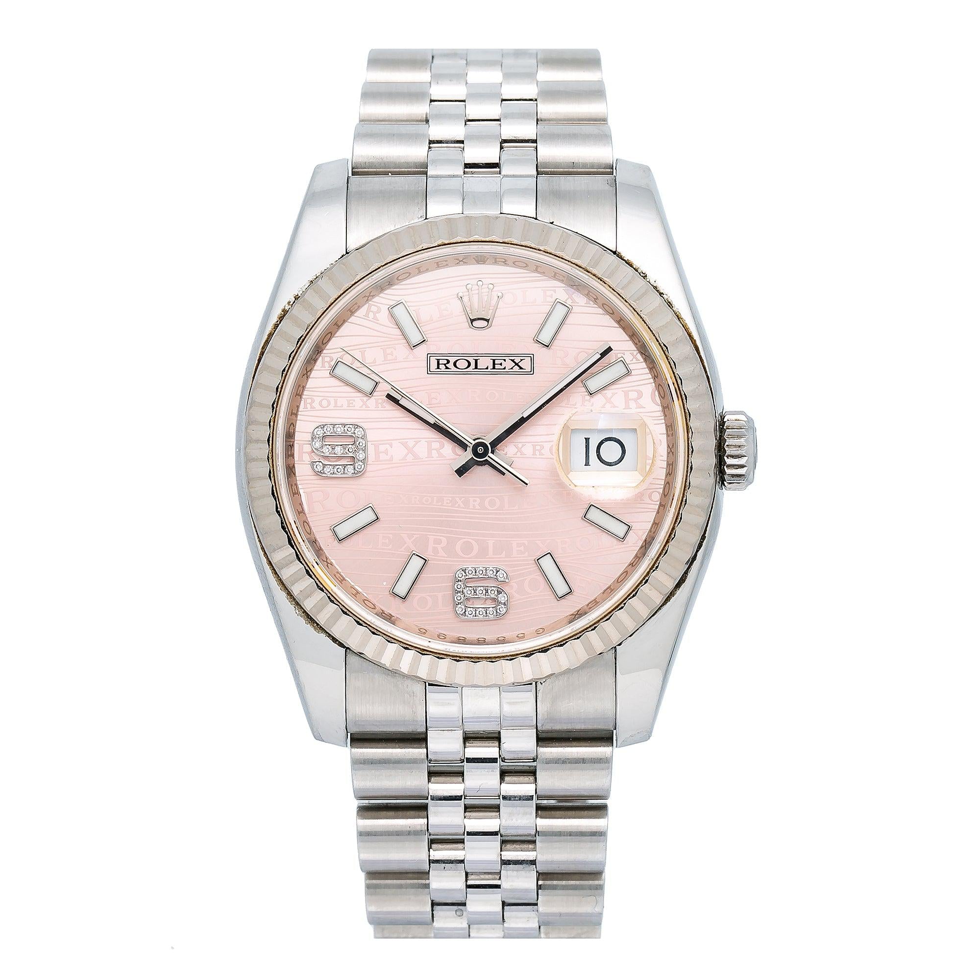 Rolex Datejust 116234 36MM Pink Dial With Stainless Steel Jubilee Bracelet